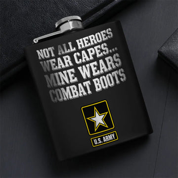 Heroic Tribute to Our Brave Soldiers Hip Flask Set