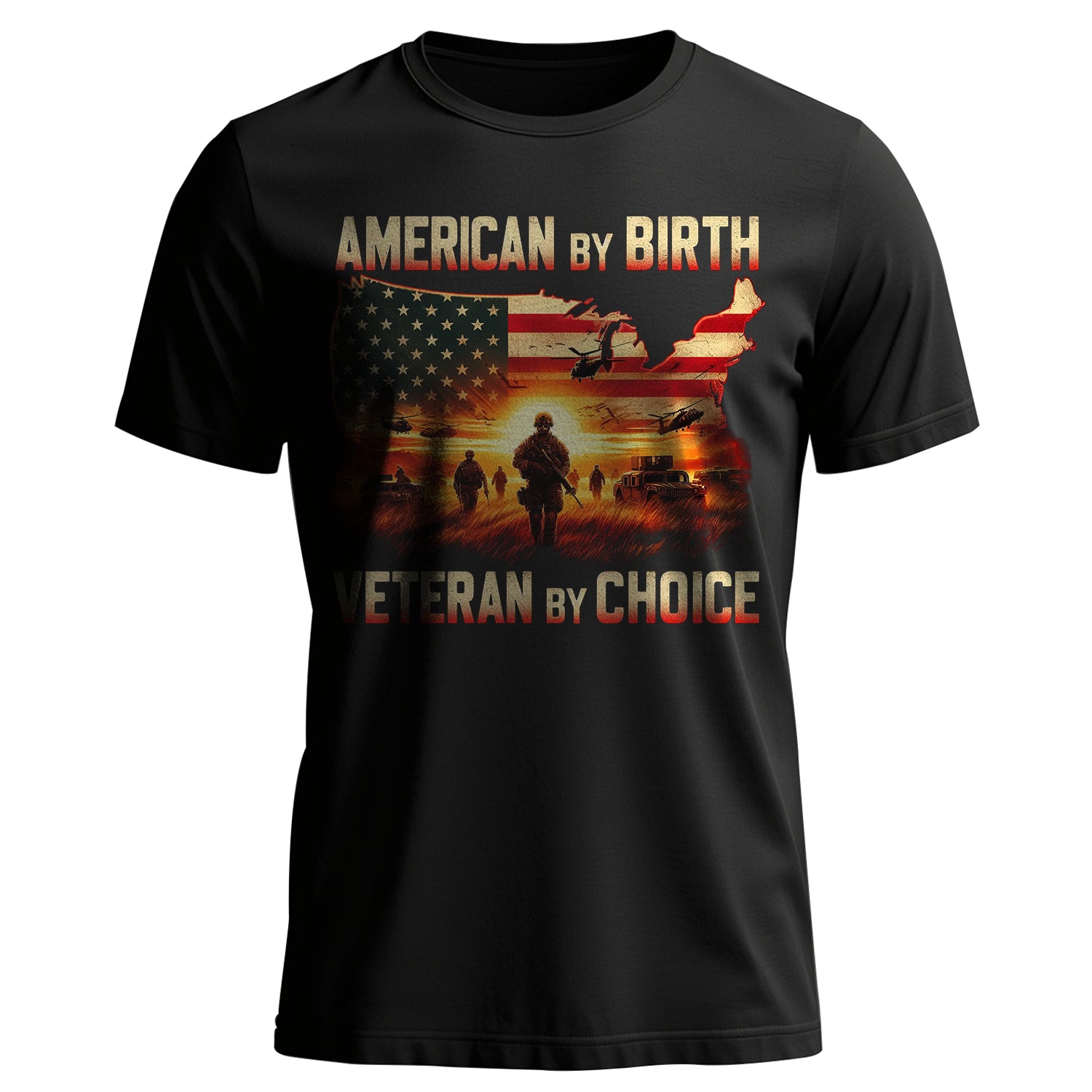 American by Birth Veteran by Choice US T-Shirt