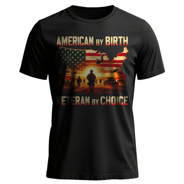 American by Birth Veteran by Choice US T-Shirt