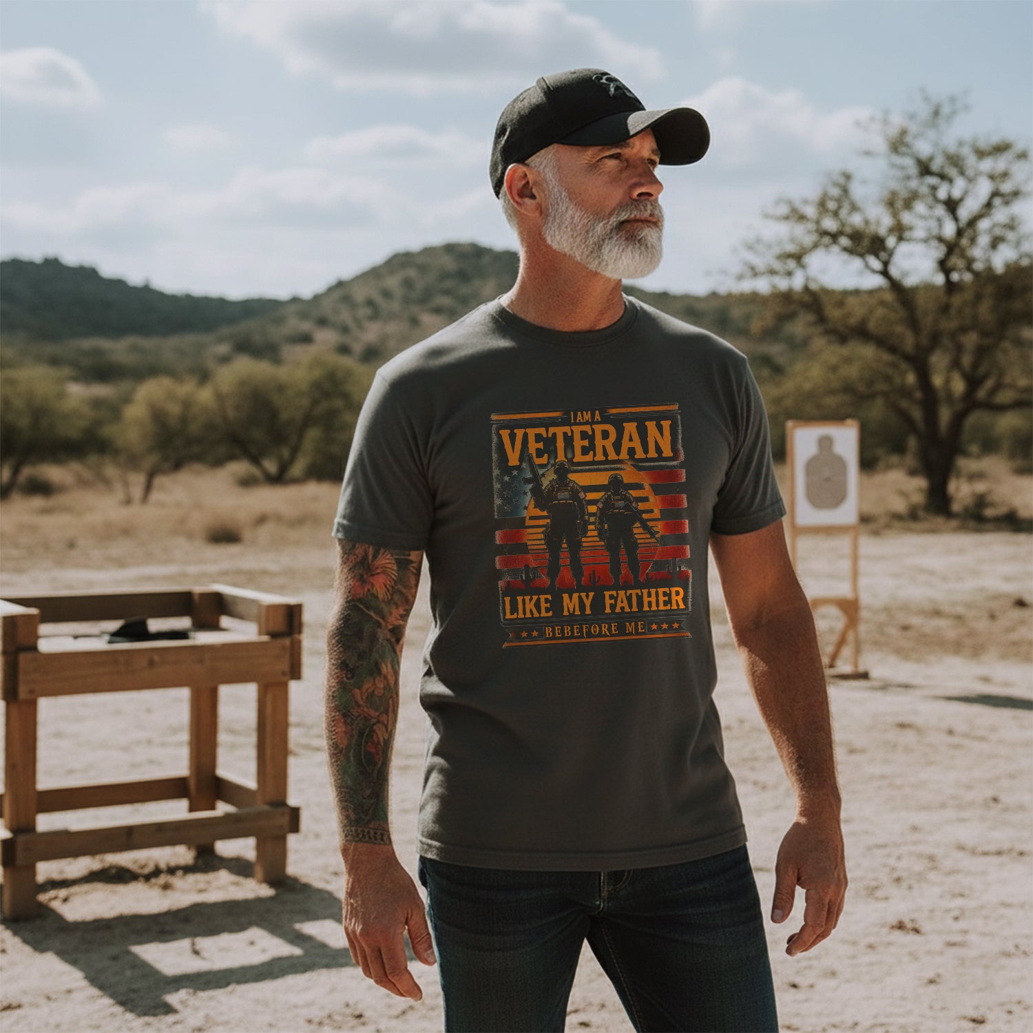 I Am a Veteran Like My Father Proud US T-Shirt