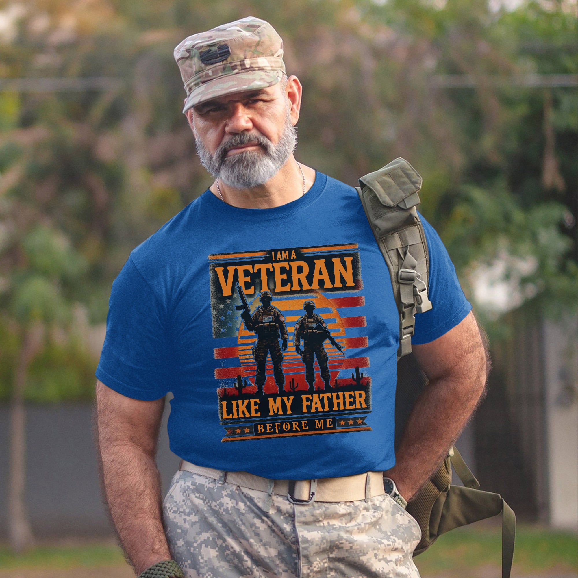 I Am a Veteran Like My Father Proud US Military Honoring Family Service T-Shirt