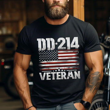 DD214 Veteran US Military Discharge Paper Proud American Veteran T-Shirt
