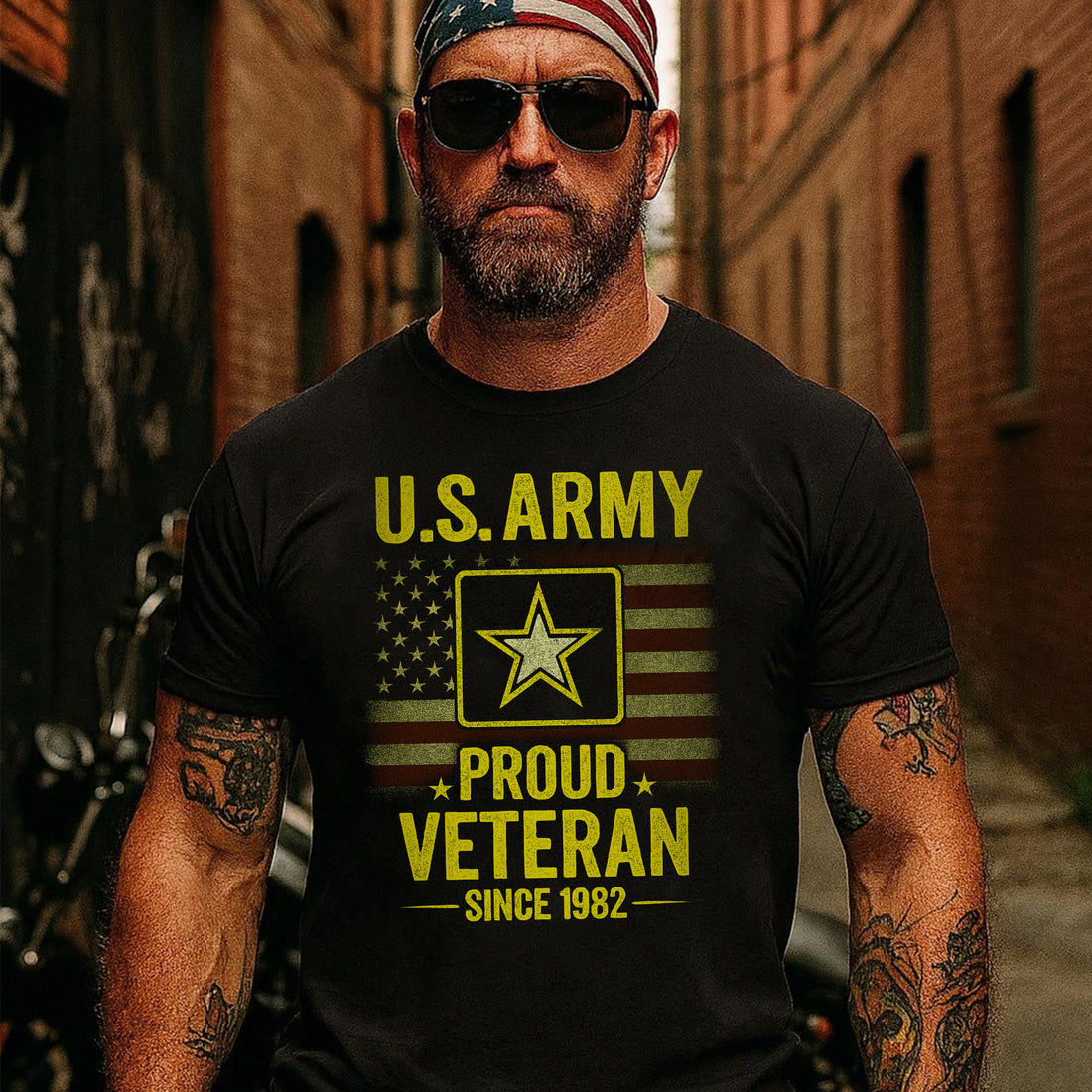 US Army Proud Veteran Military Patriotic Honoring Service and Sacrifice T-Shirt