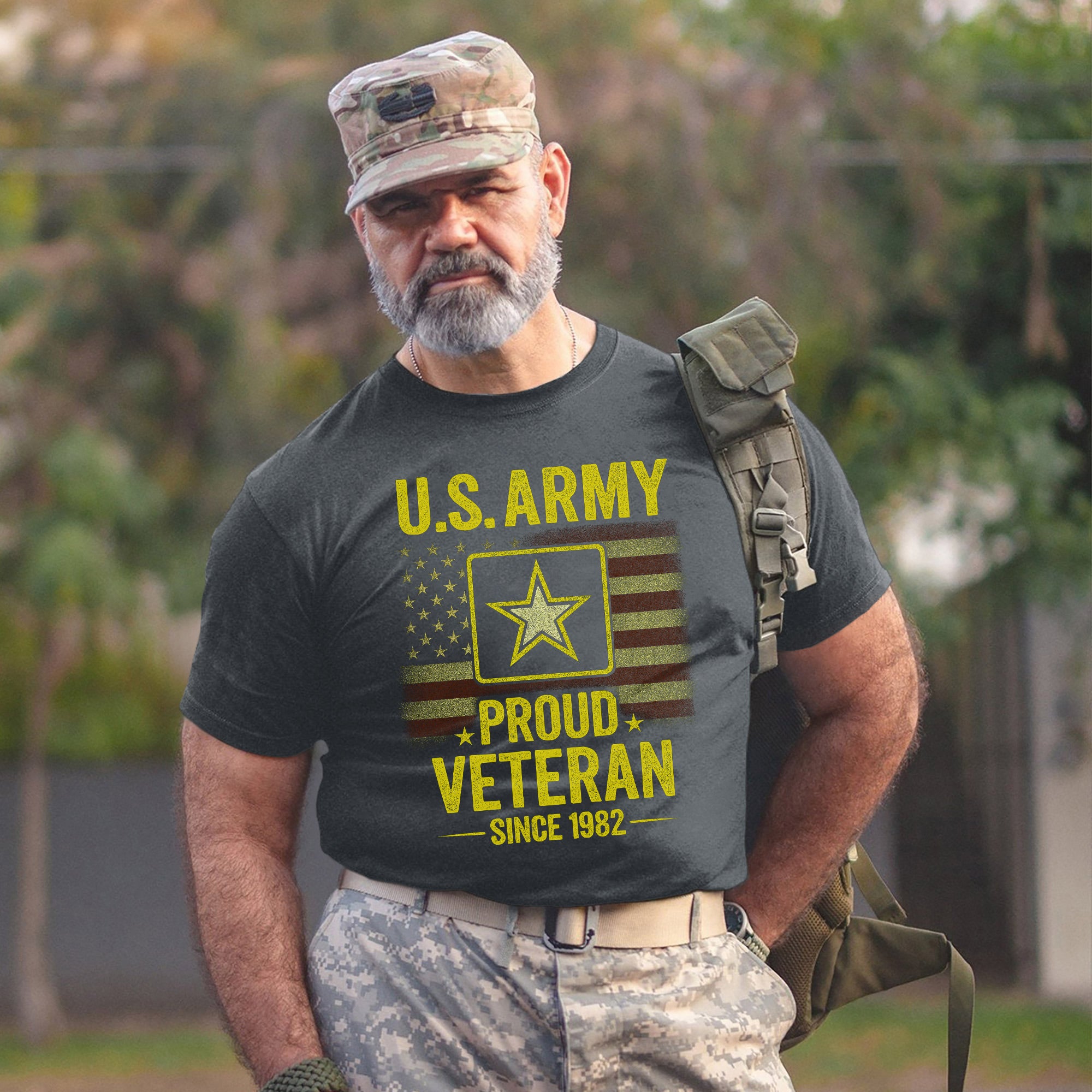 US Army Proud Veteran Military Patriotic Honoring Service and Sacrifice T-Shirt