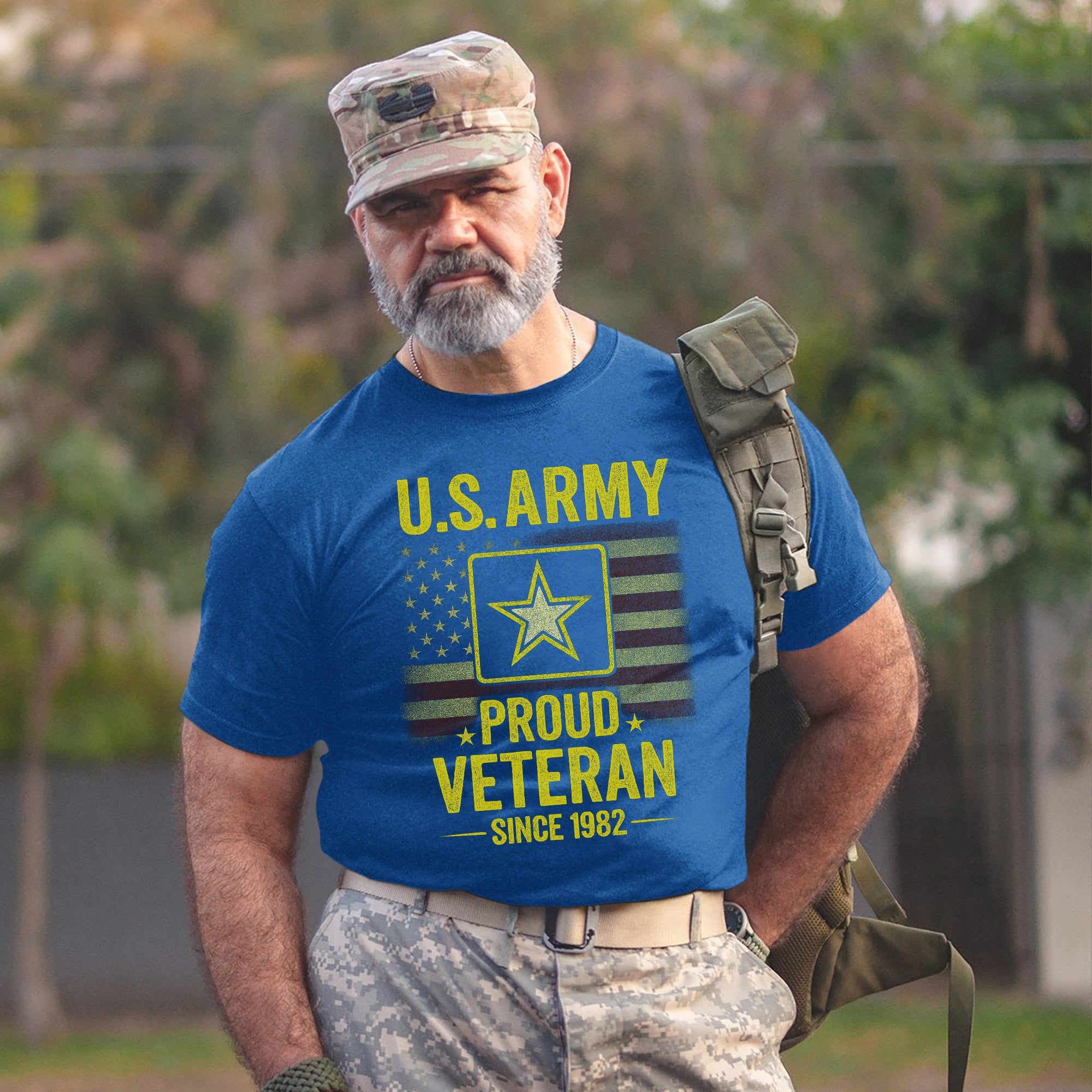US Army Proud Veteran Military Patriotic Honoring Service and Sacrifice T-Shirt