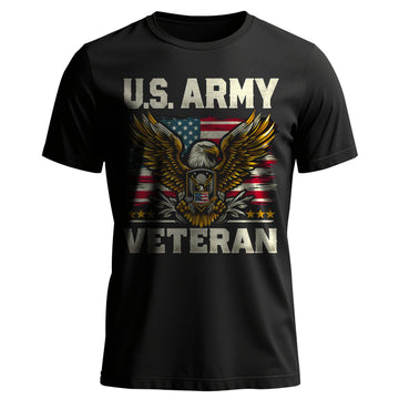 US Army Veteran Military Patriotic T-Shirt