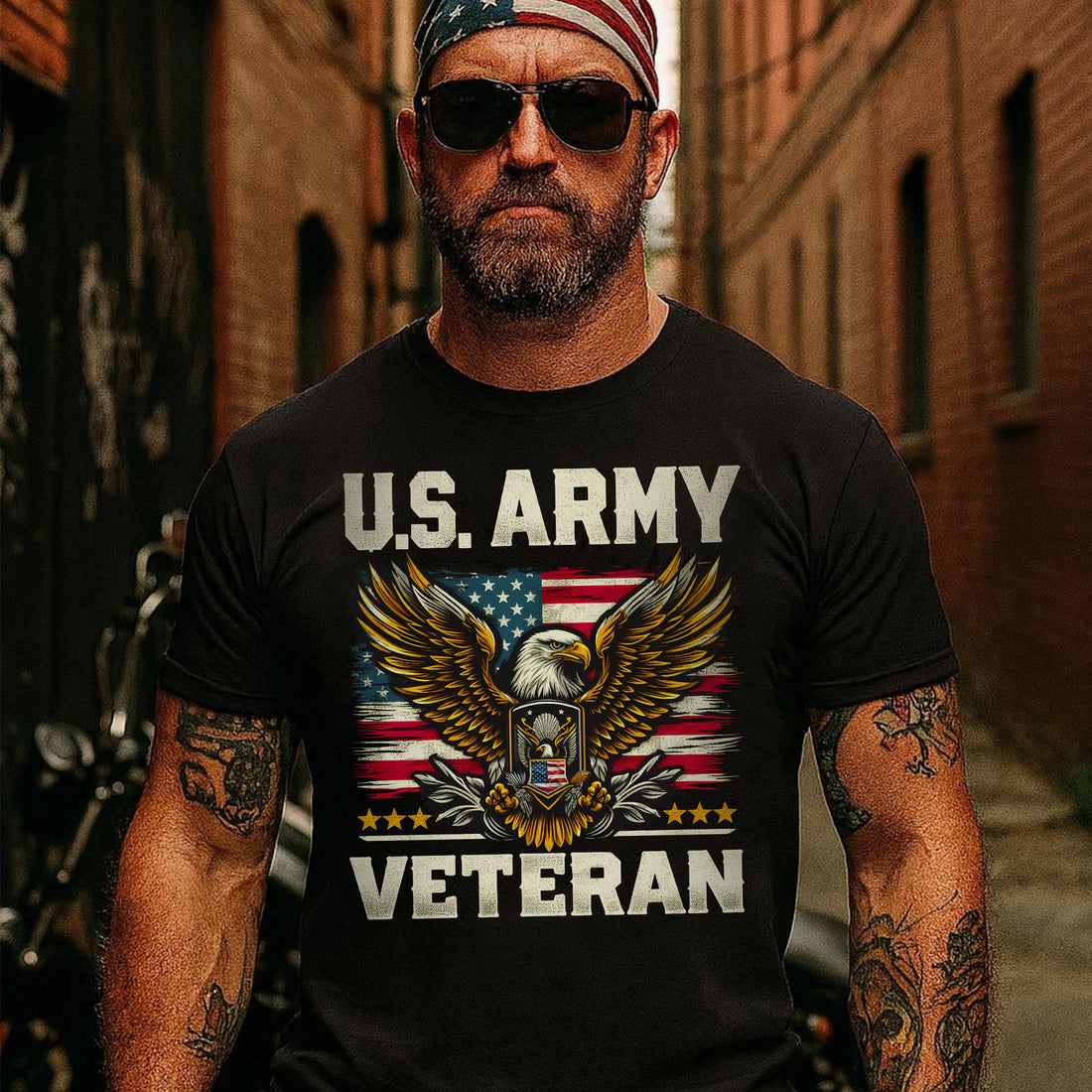 US Army Veteran Military Patriotic Honoring Service and Sacrifice T-Shirt