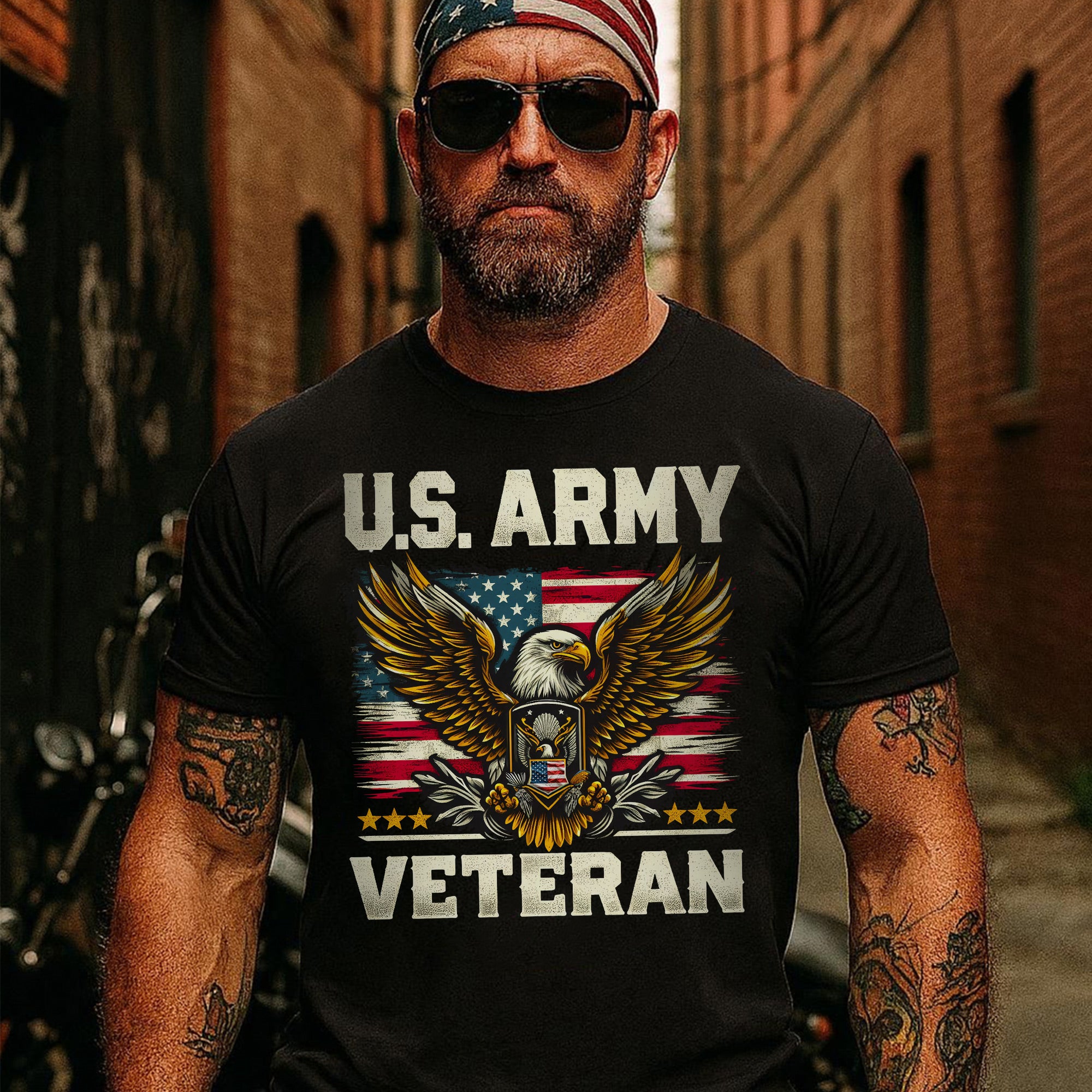 US Army Veteran Military Patriotic Honoring Service and Sacrifice T-Shirt