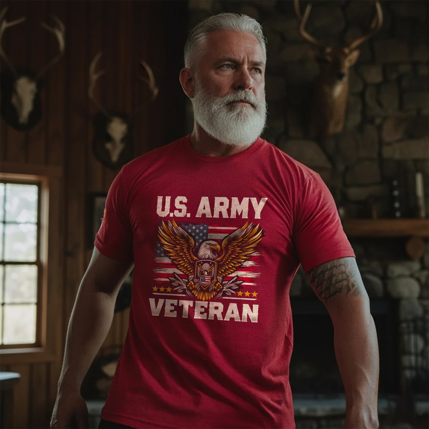 US Army Veteran Military Patriotic T-Shirt Secondary image