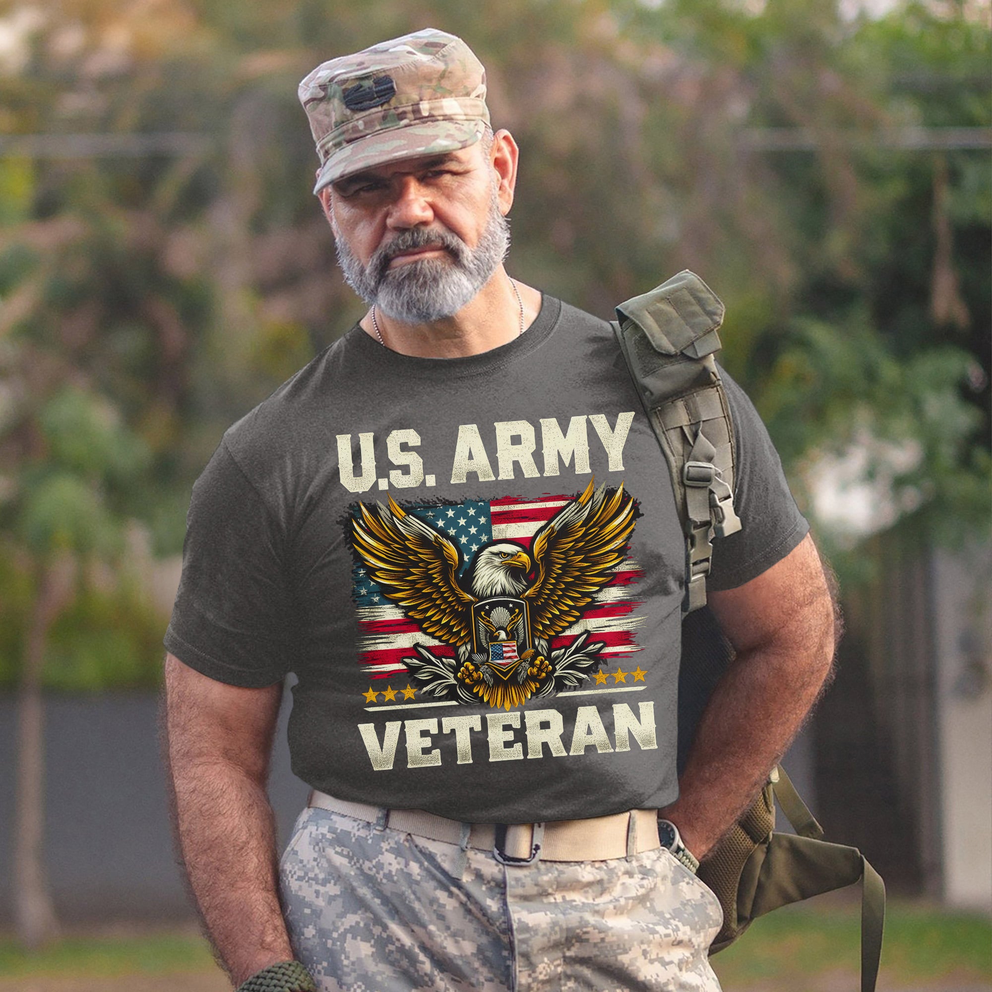 US Army Veteran Military Patriotic Honoring Service and Sacrifice T-Shirt