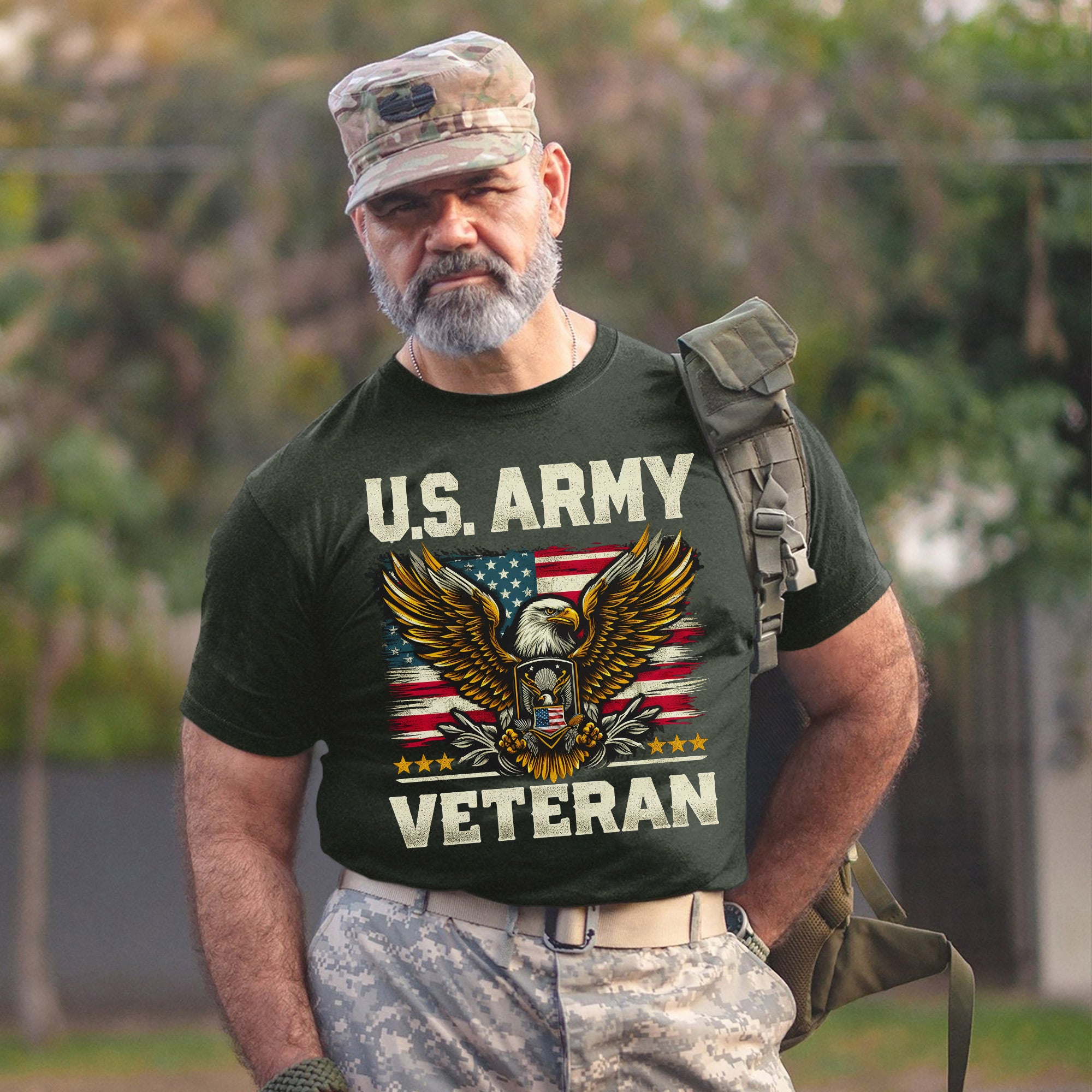 US Army Veteran Military Patriotic Honoring Service and Sacrifice T-Shirt