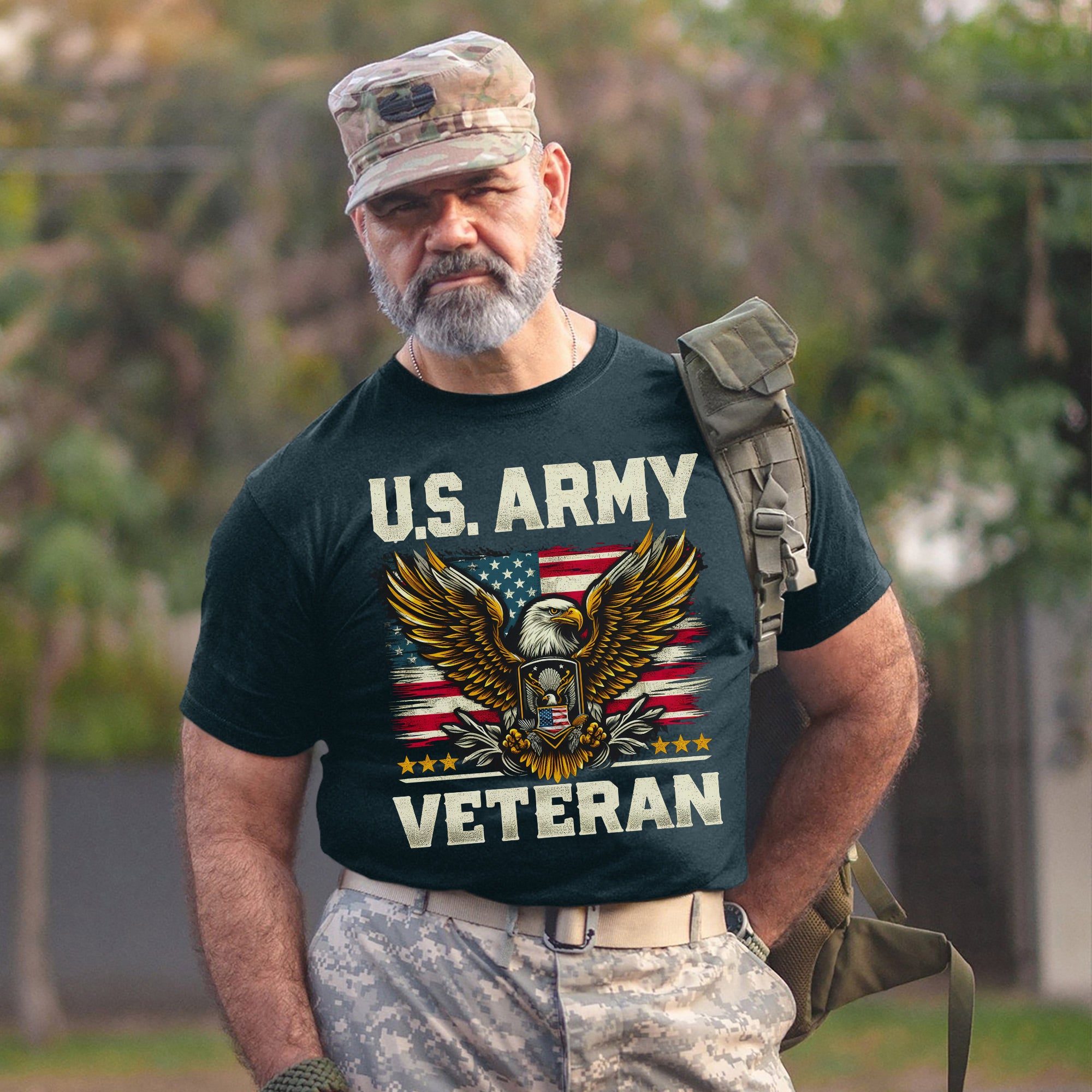 US Army Veteran Military Patriotic Honoring Service and Sacrifice T-Shirt