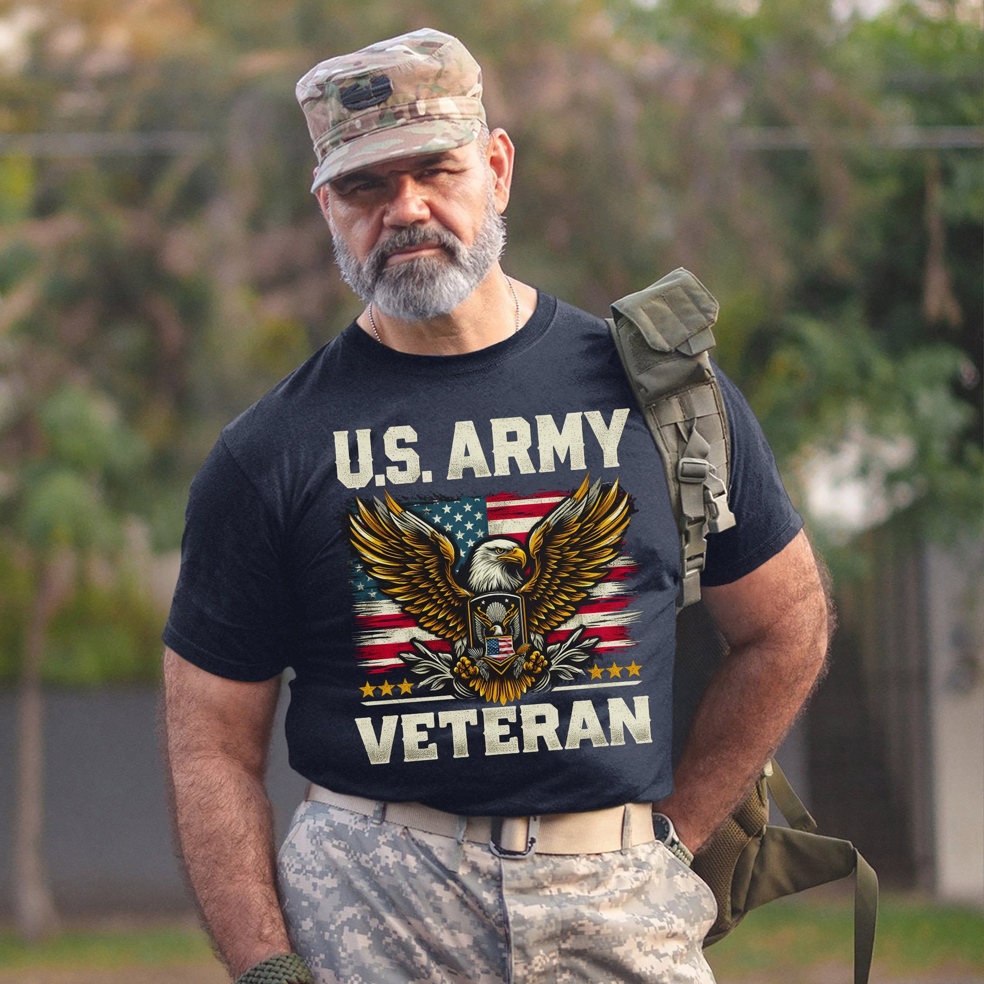 US Army Veteran Military Patriotic Honoring Service and Sacrifice T-Shirt