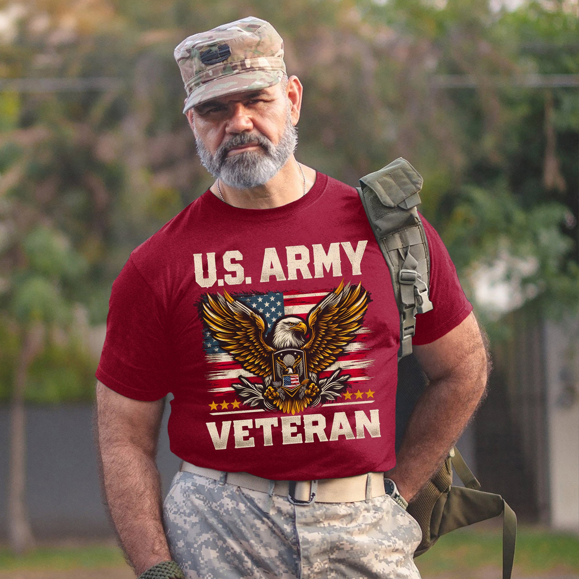 US Army Veteran Military Patriotic Honoring Service and Sacrifice T-Shirt