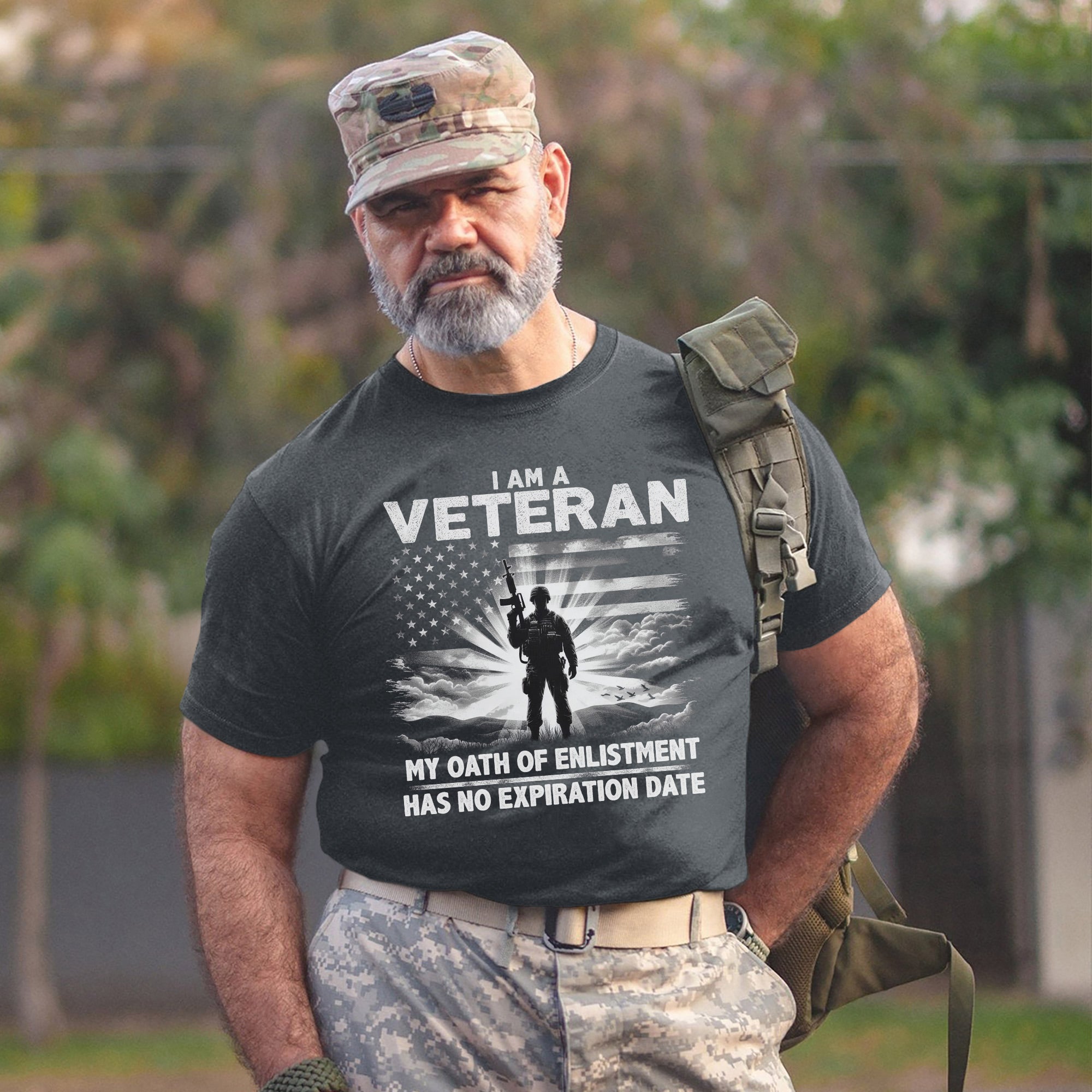 I Am a Veteran My Oath of Enlistment Has No Expiration Date Patriotic US Military T-Shirt