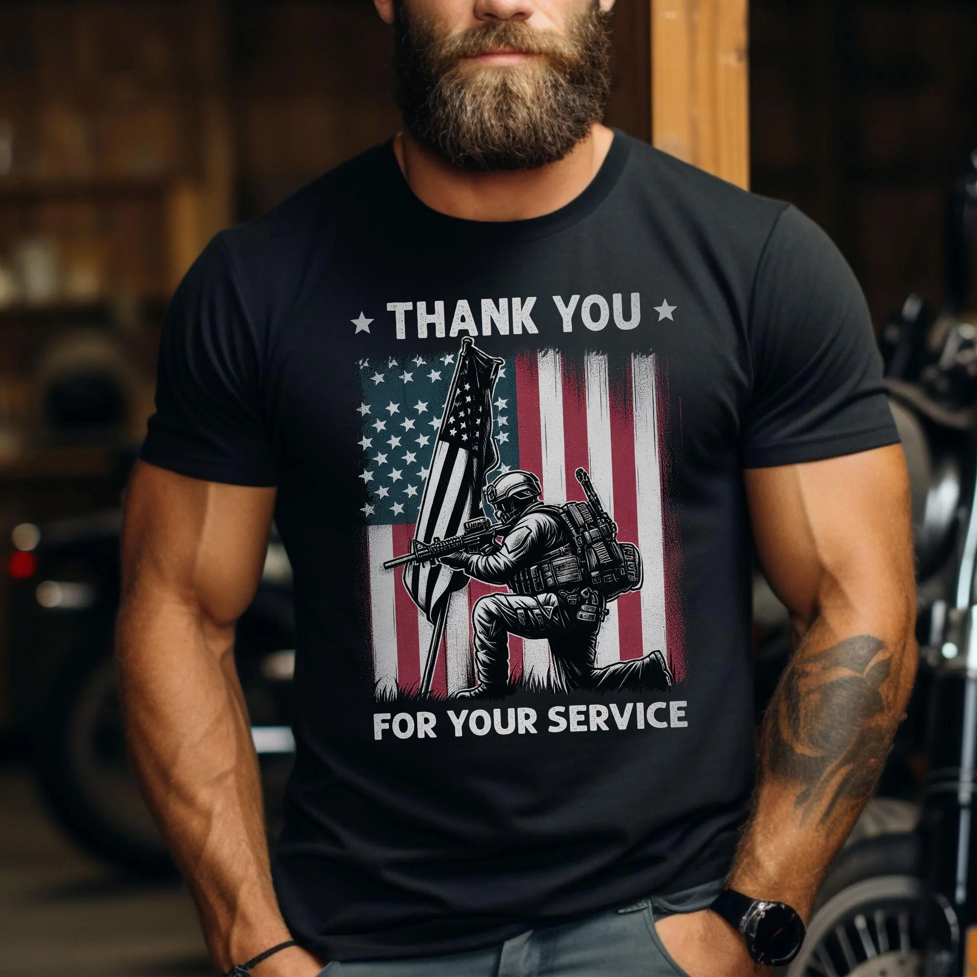 Thank You for Your Service Veteran Tribute US Military Patriotic T-Shirt
