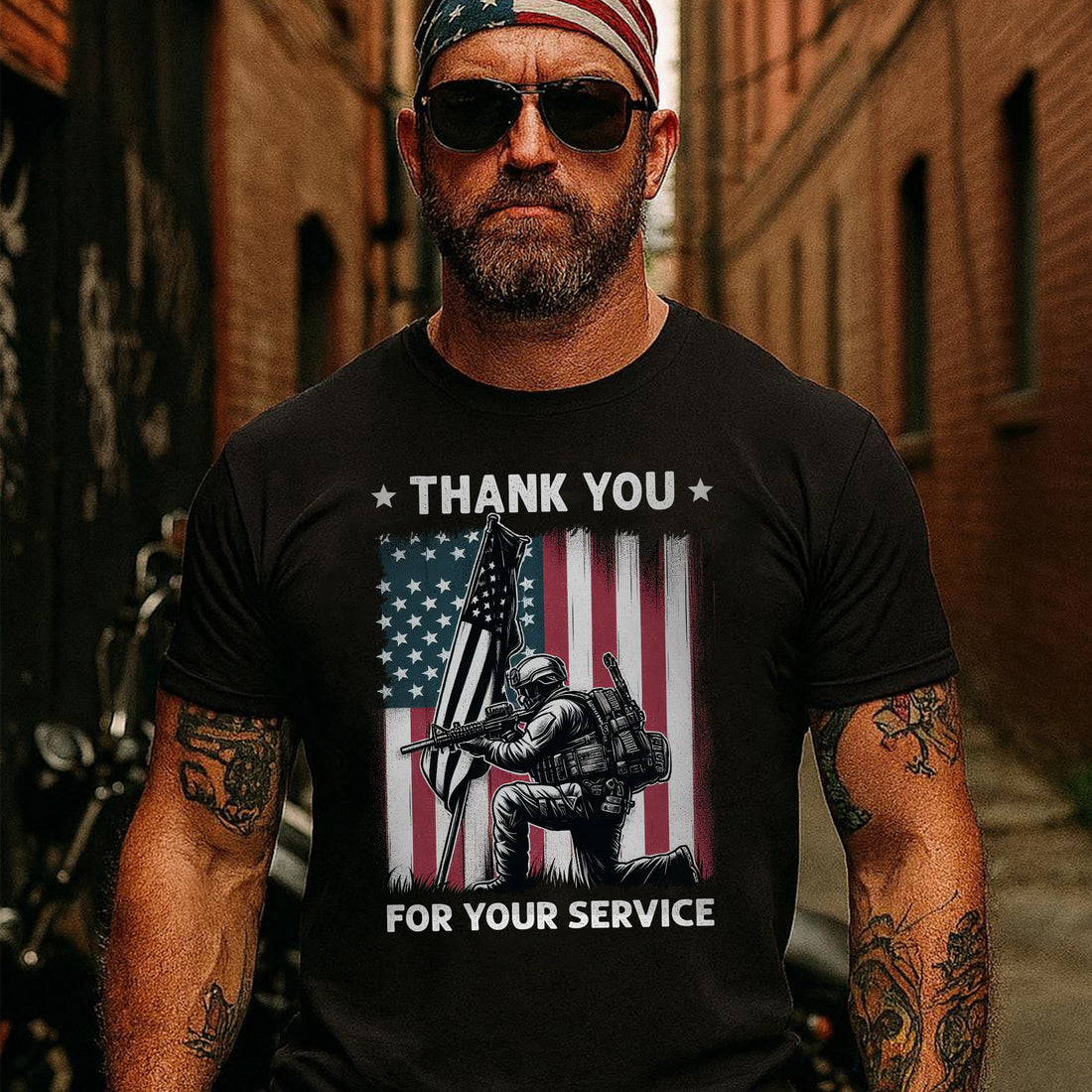 Thank You for Your Service Veteran Tribute US Military Patriotic T-Shirt