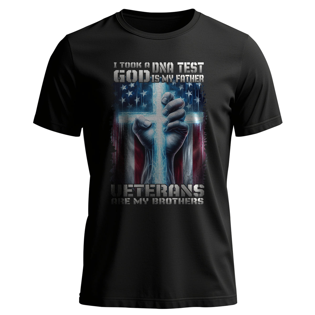 I Took A DNA Test God Is My Father veteran T-Shirt Main image