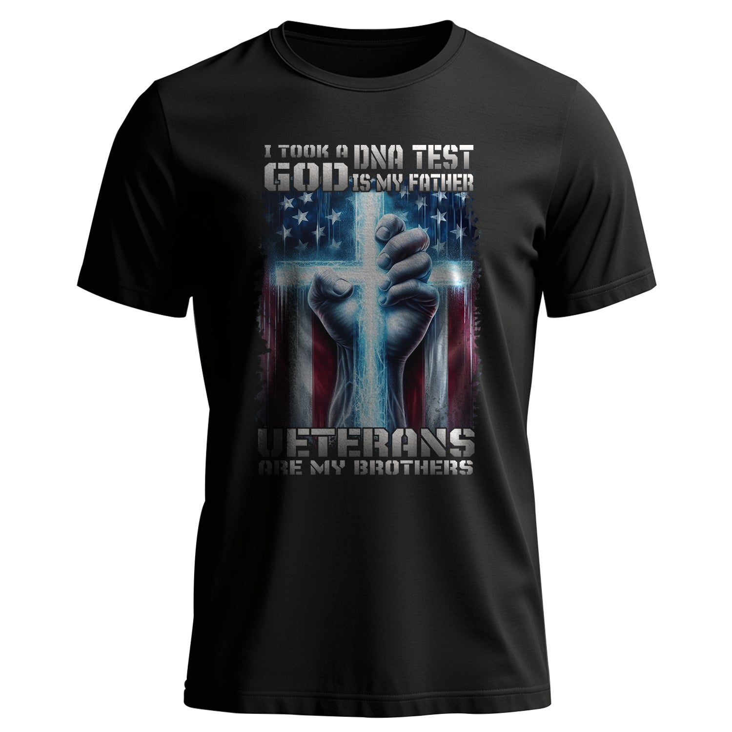 I Took A DNA Test God Is My Father veteran T-Shirt
