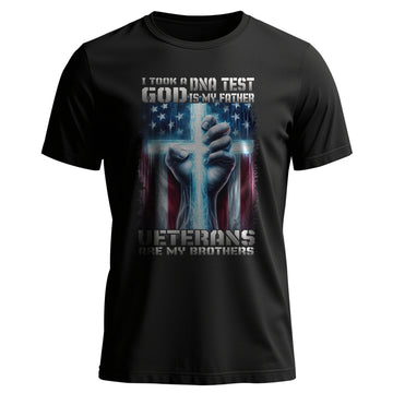 I Took A DNA Test God Is My Father veteran T-Shirt