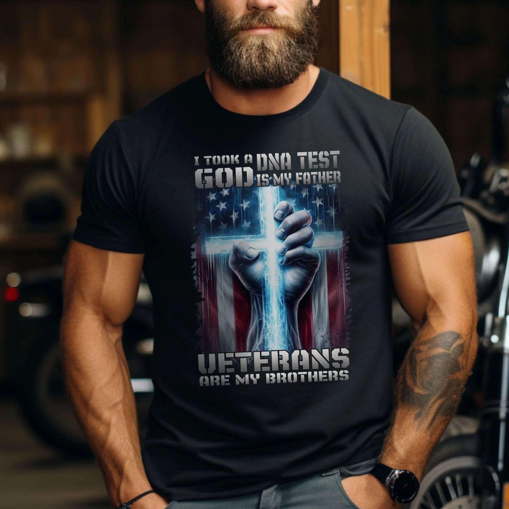 I Took A DNA Test God Is My Father Veterans Are My Brothers T-Shirt