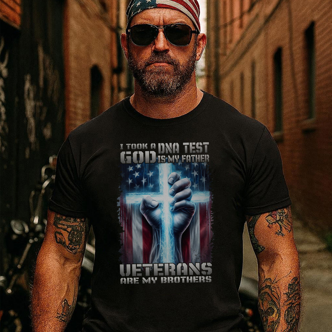 I Took A DNA Test God Is My Father Veterans Are My Brothers T-Shirt