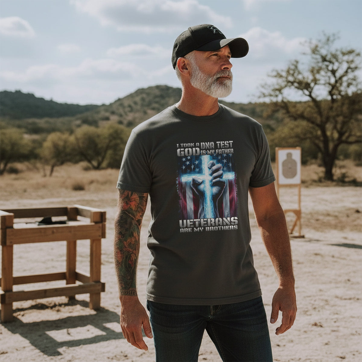 I Took A DNA Test God Is My Father Veterans Are My Brothers T-Shirt