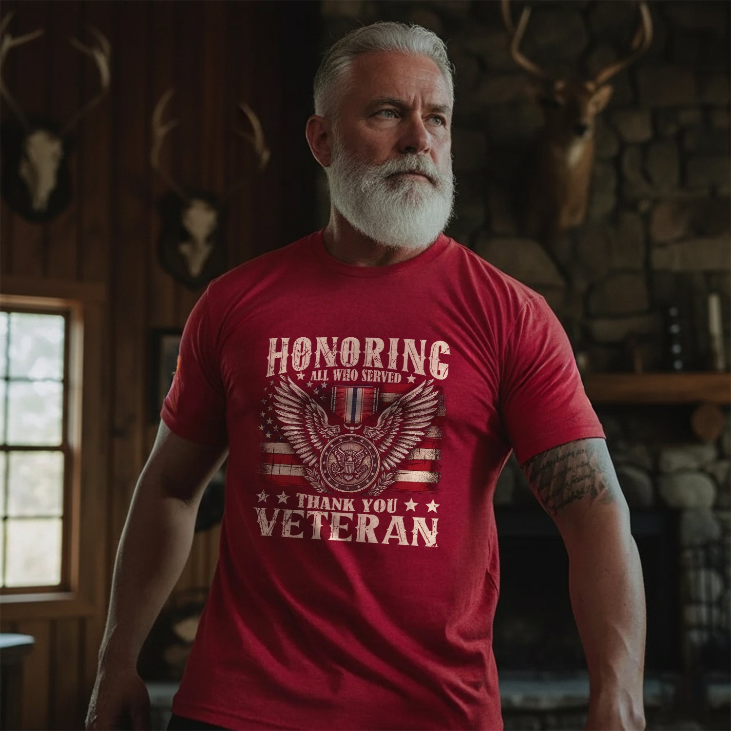 Honoring All Who Served Thank You Veterans T-Shirt Secondary image