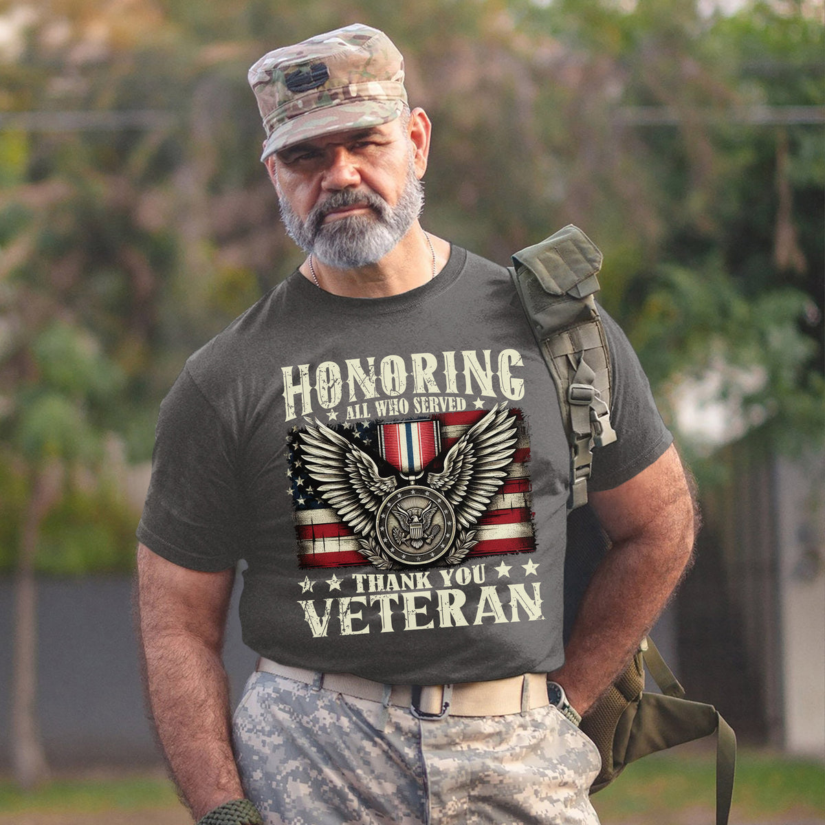 Honoring All Who Served Thank You Veterans T-Shirt