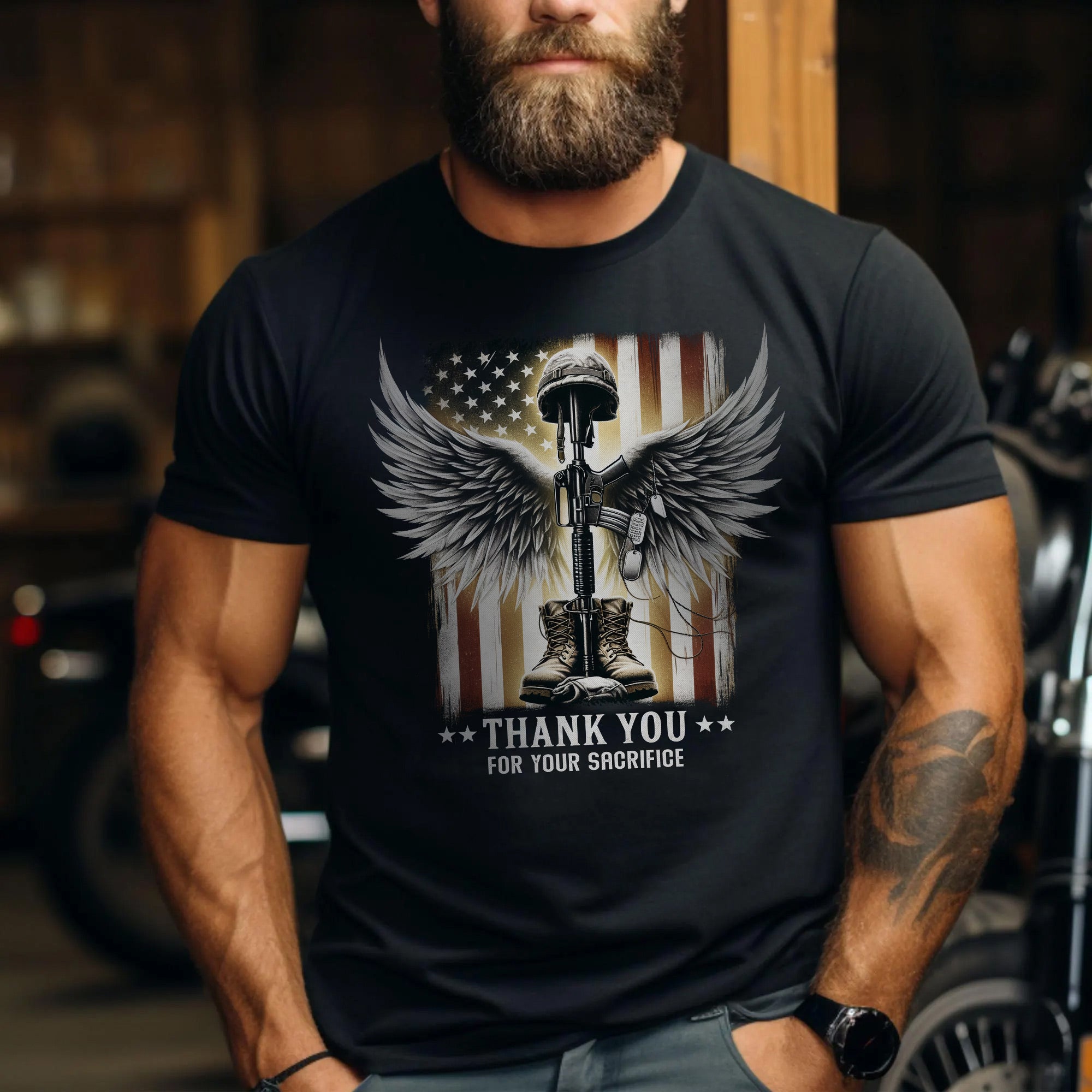Thank You for Your Sacrifice Veteran Tribute US Military Patriotic T-Shirt
