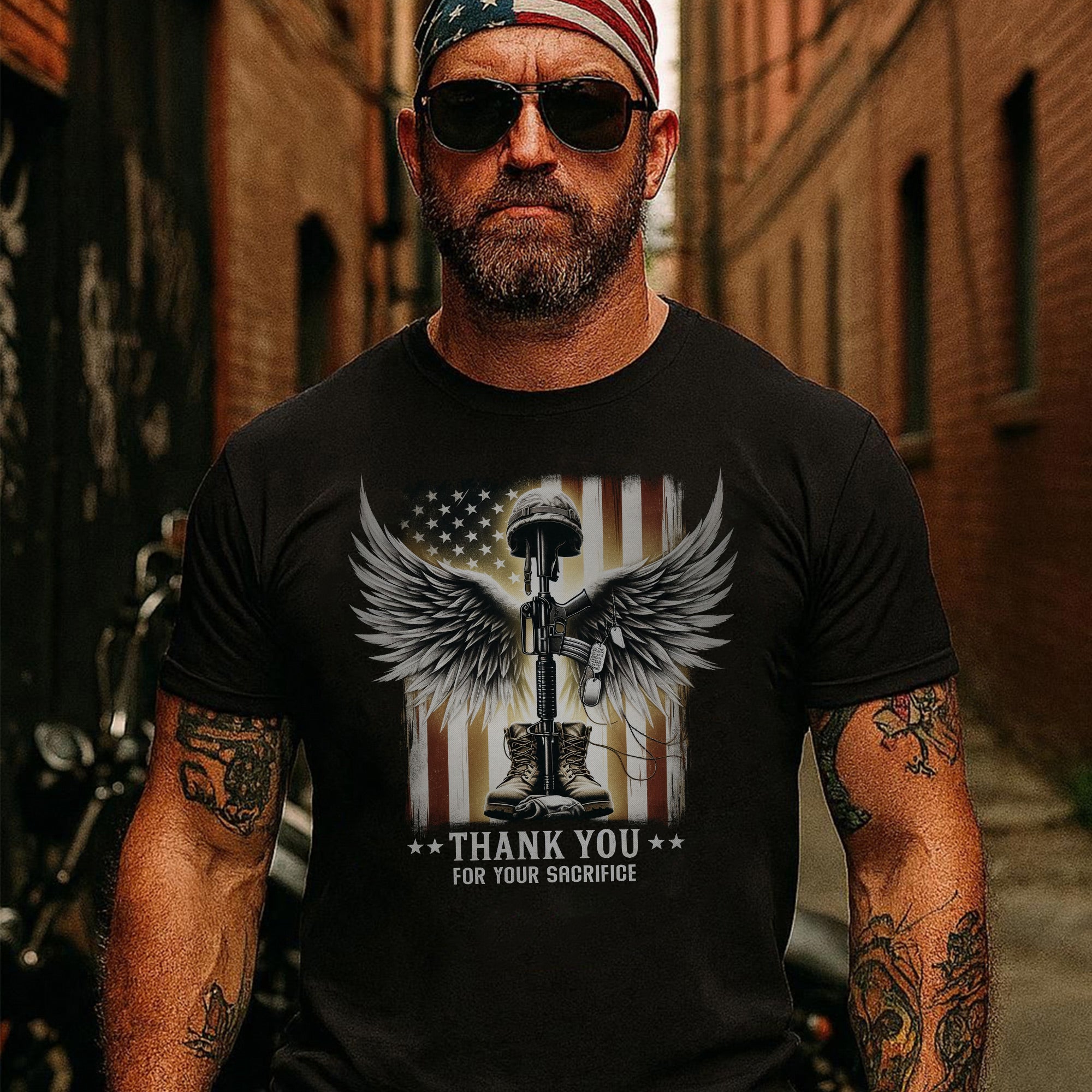 Thank You for Your Sacrifice Veteran Tribute US Military Patriotic T-Shirt