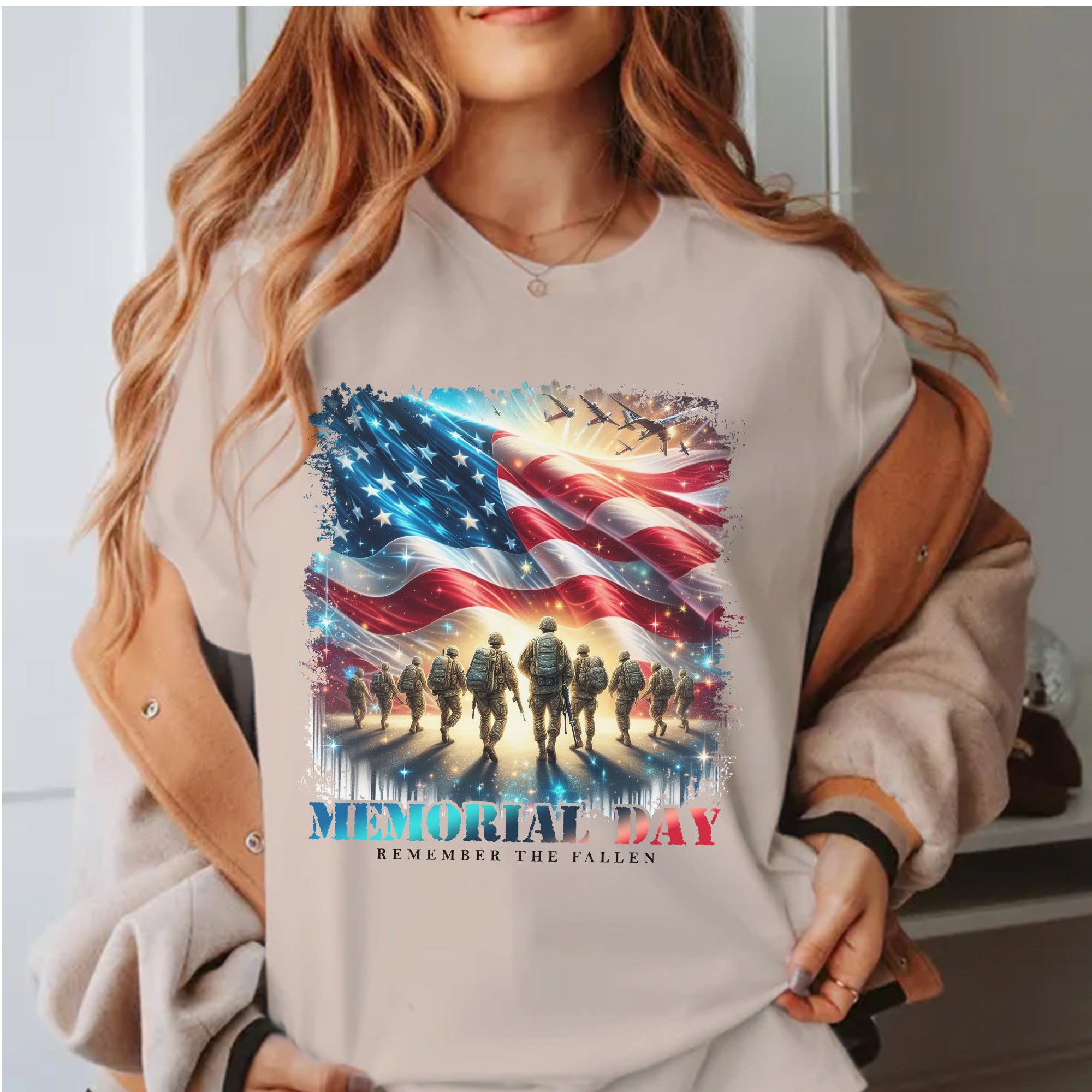 Memorial Day Remember the Fallen Veteran Tribute US Military Patriotic T-Shirt