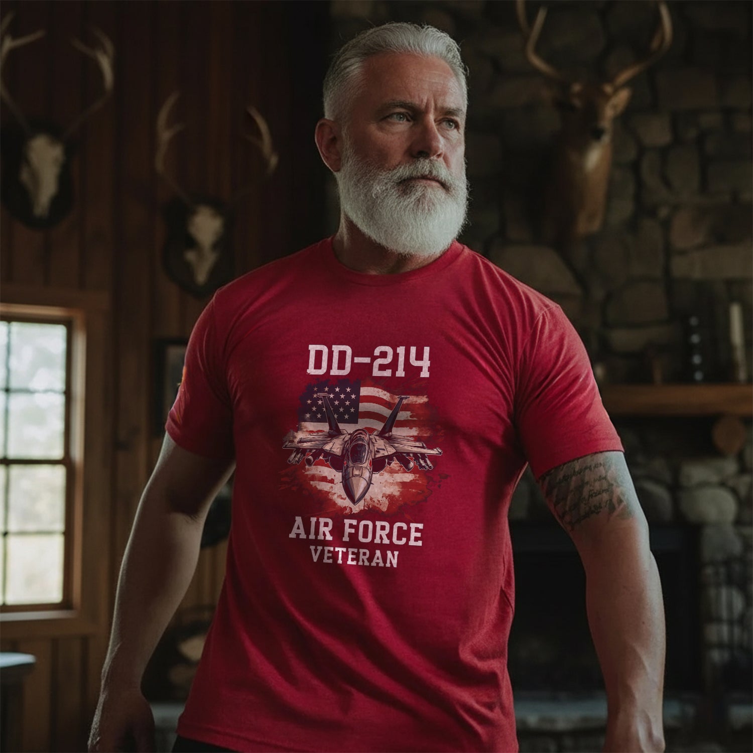 DD214 Air Force Veteran US Military T-Shirt Secondary image