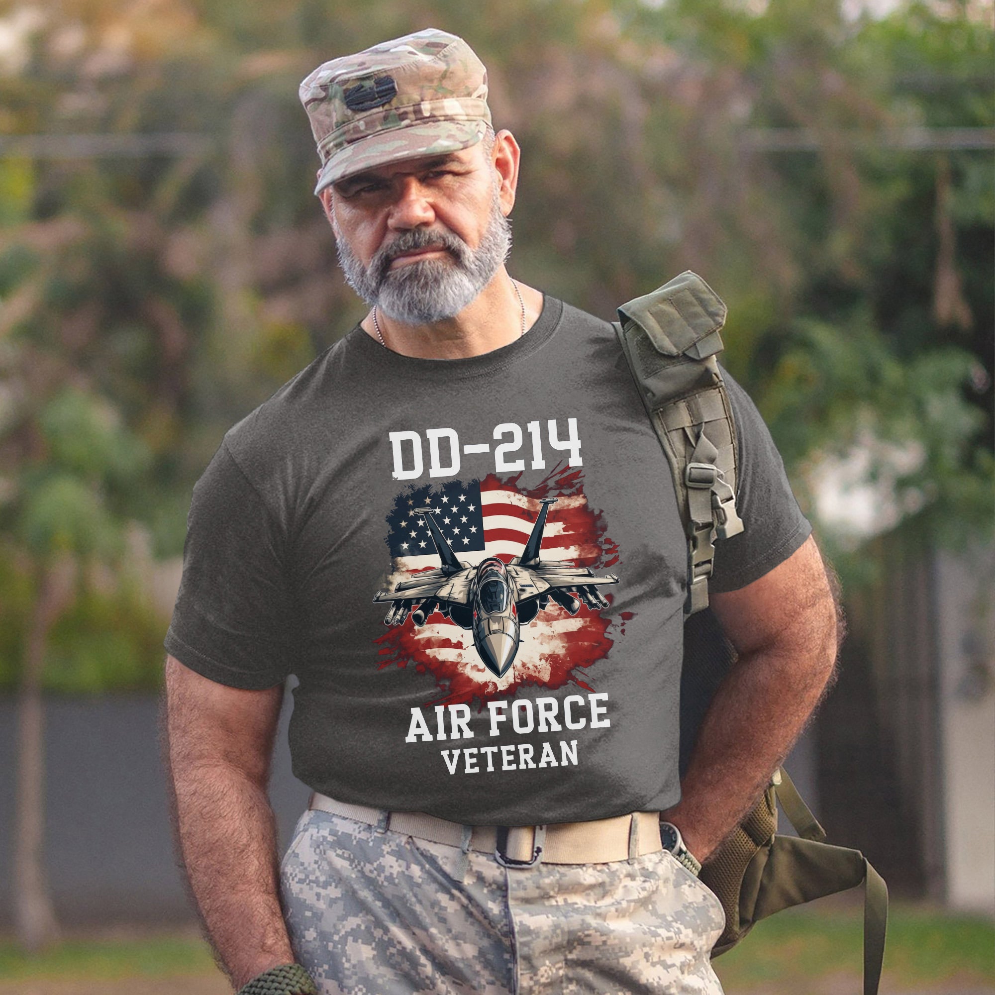 DD214 Air Force Veteran US Military Patriotic Honoring Service and Sacrifice T-Shirt