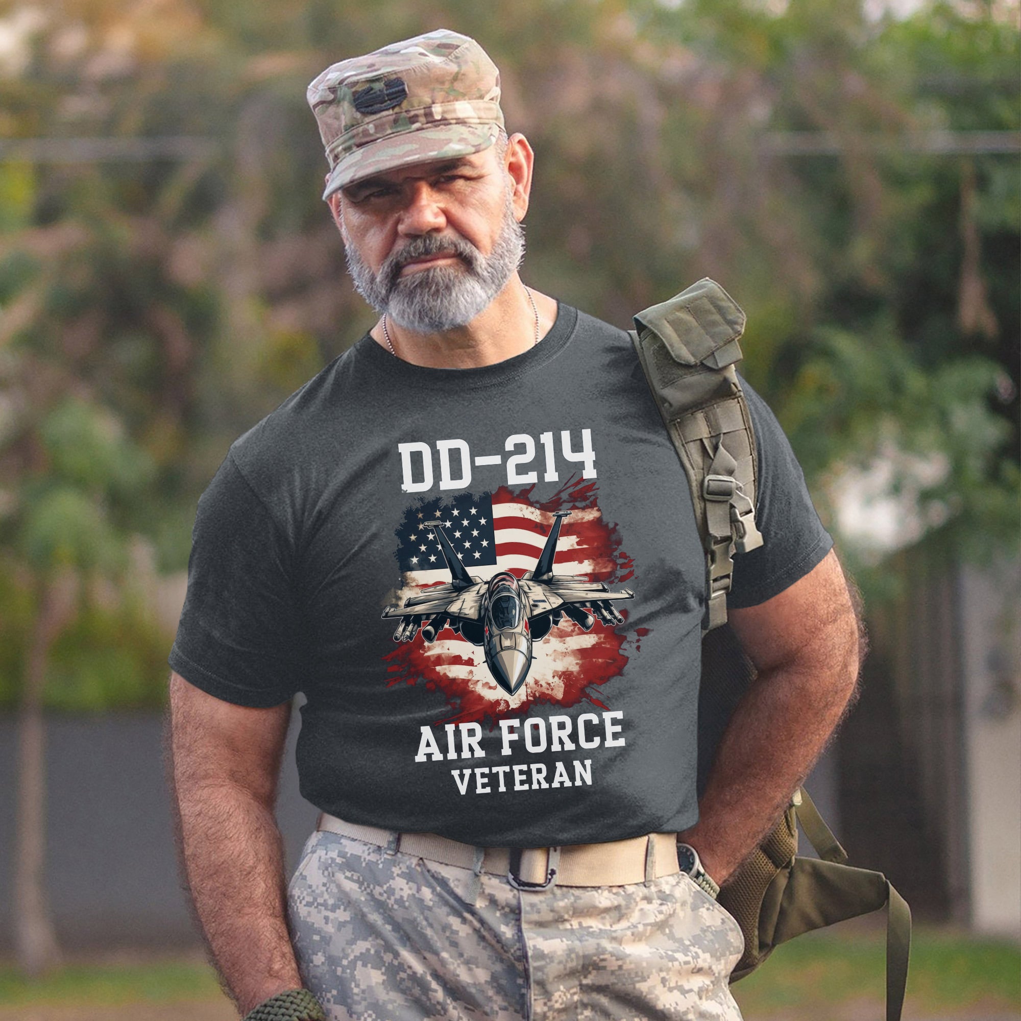 DD214 Air Force Veteran US Military Patriotic Honoring Service and Sacrifice T-Shirt
