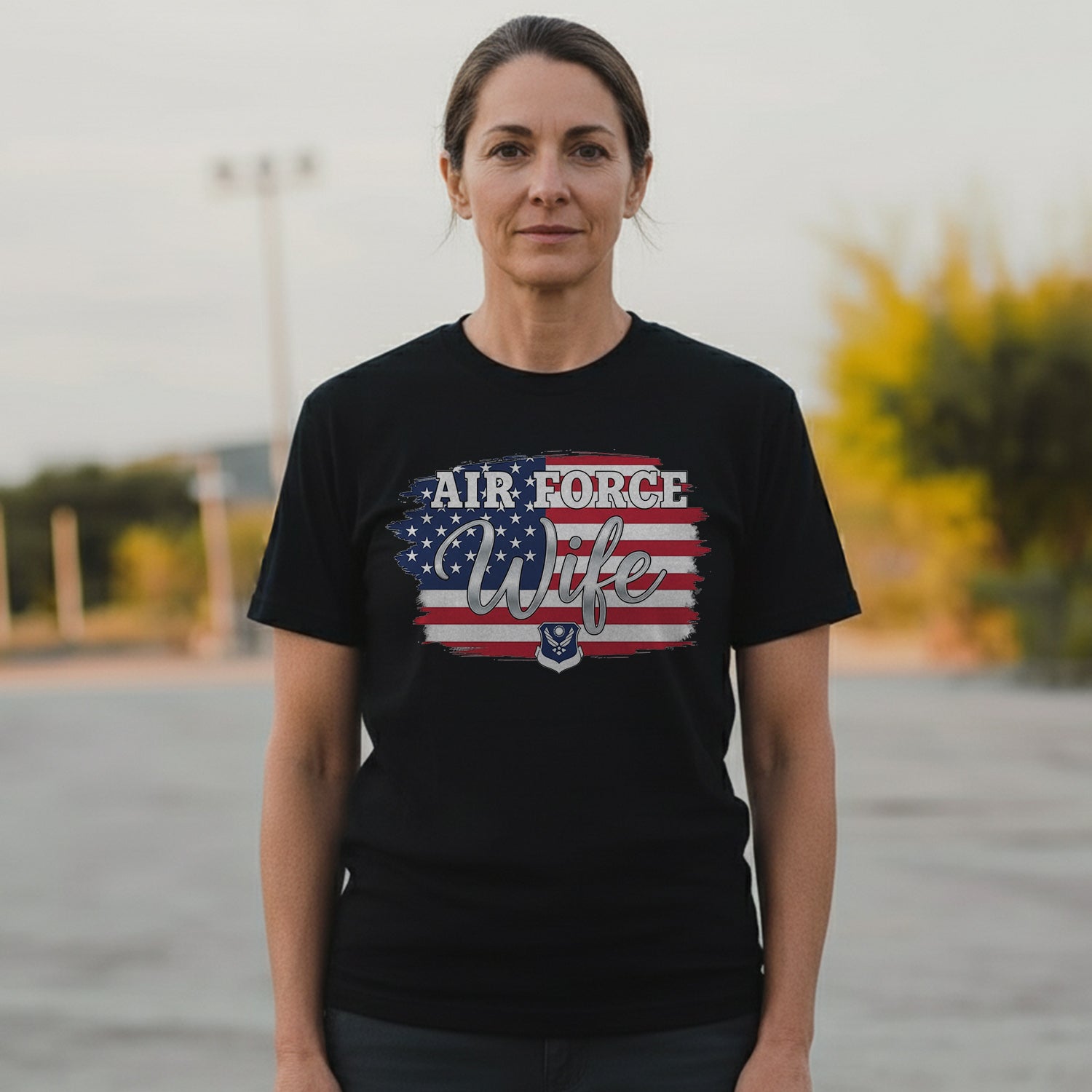 Air Force Wife US Military Patriotic T-Shirt