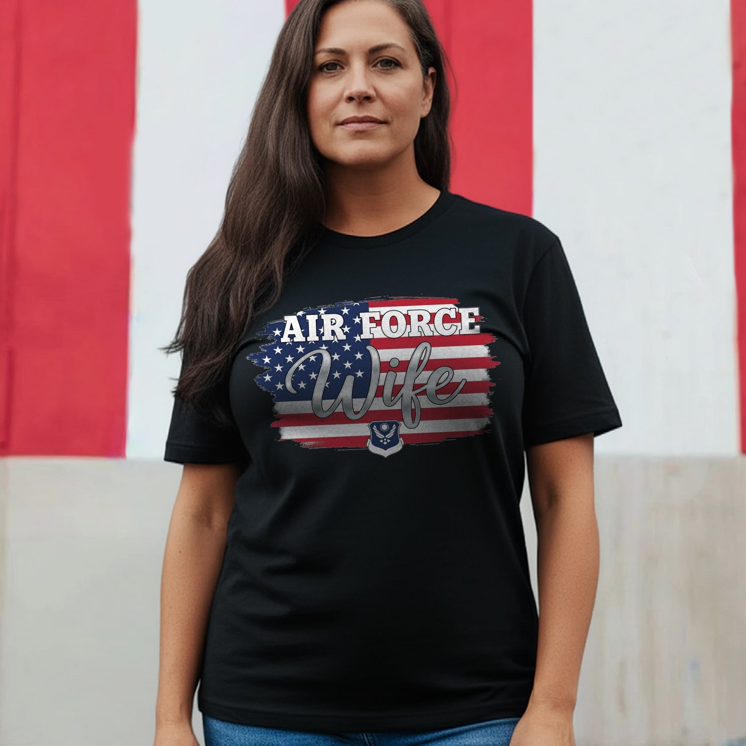 Air Force Wife US Military Patriotic T-Shirt