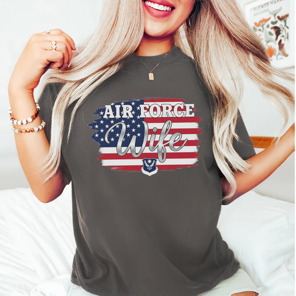 Air Force Wife US Military Patriotic T-Shirt