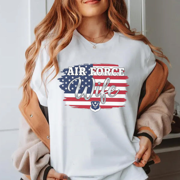 Air Force Wife US Military Patriotic T-Shirt
