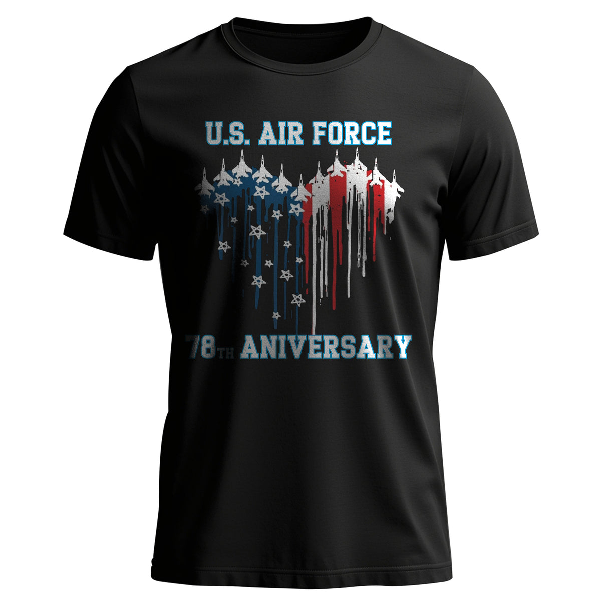 US Air Force 78th Anniversary Patriotic T-Shirt Main image