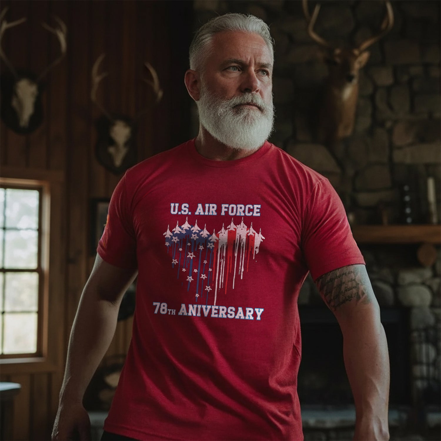 US Air Force 78th Anniversary Patriotic T-Shirt Secondary image