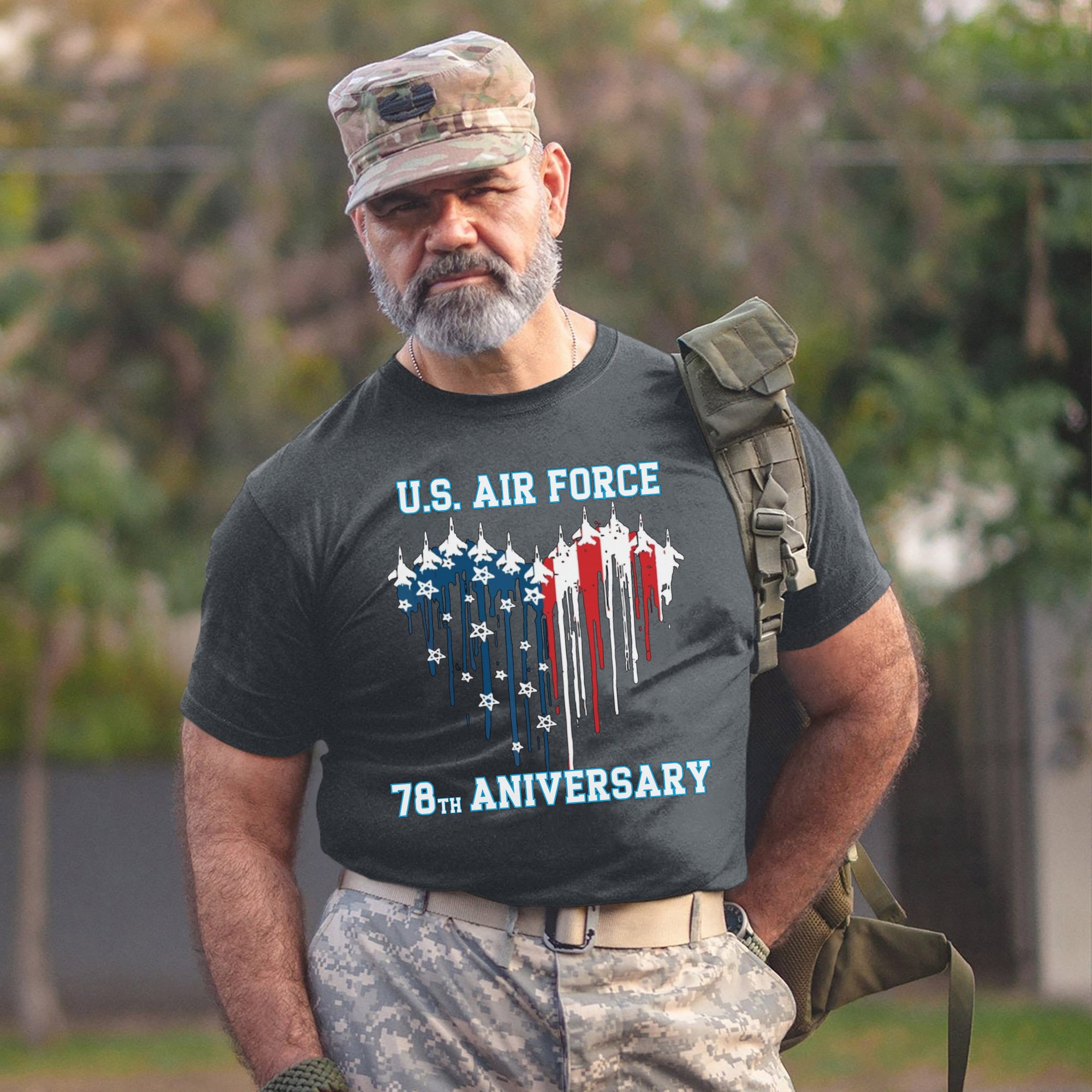 US Air Force 78th Anniversary Patriotic Military Veteran Tribute T-Shirt