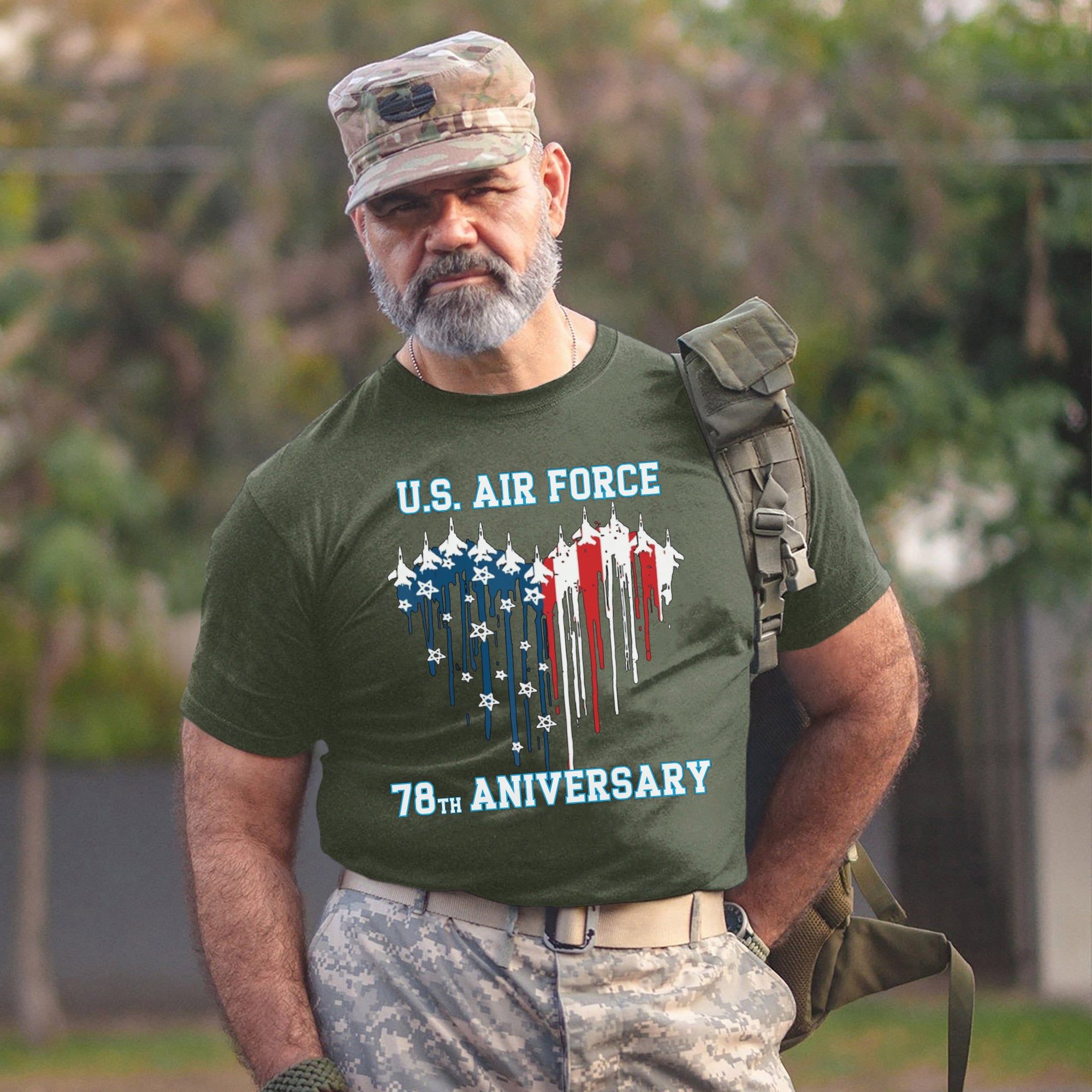 US Air Force 78th Anniversary Patriotic Military Veteran Tribute T-Shirt
