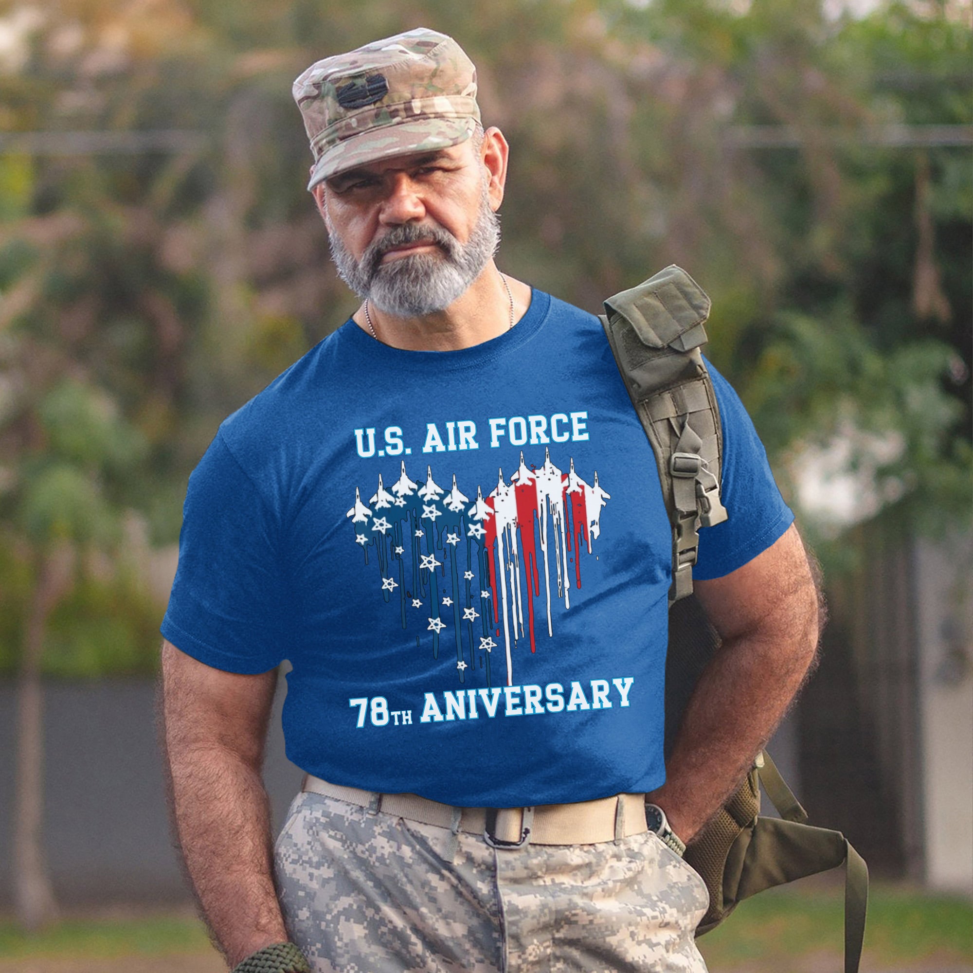 US Air Force 78th Anniversary Patriotic Military Veteran Tribute T-Shirt
