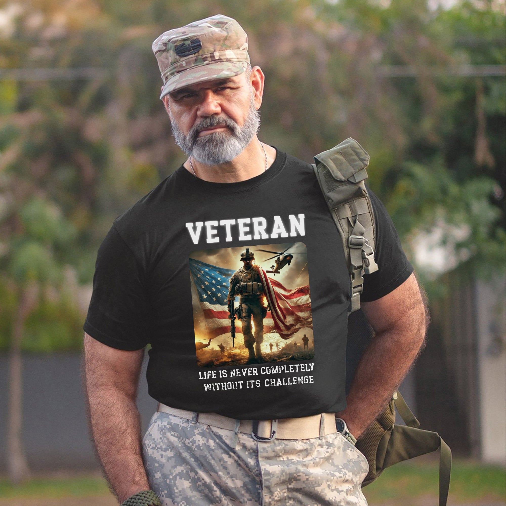 Veteran Life Is Never Completely Without Its Challenge US Military Patriotic T-Shirt