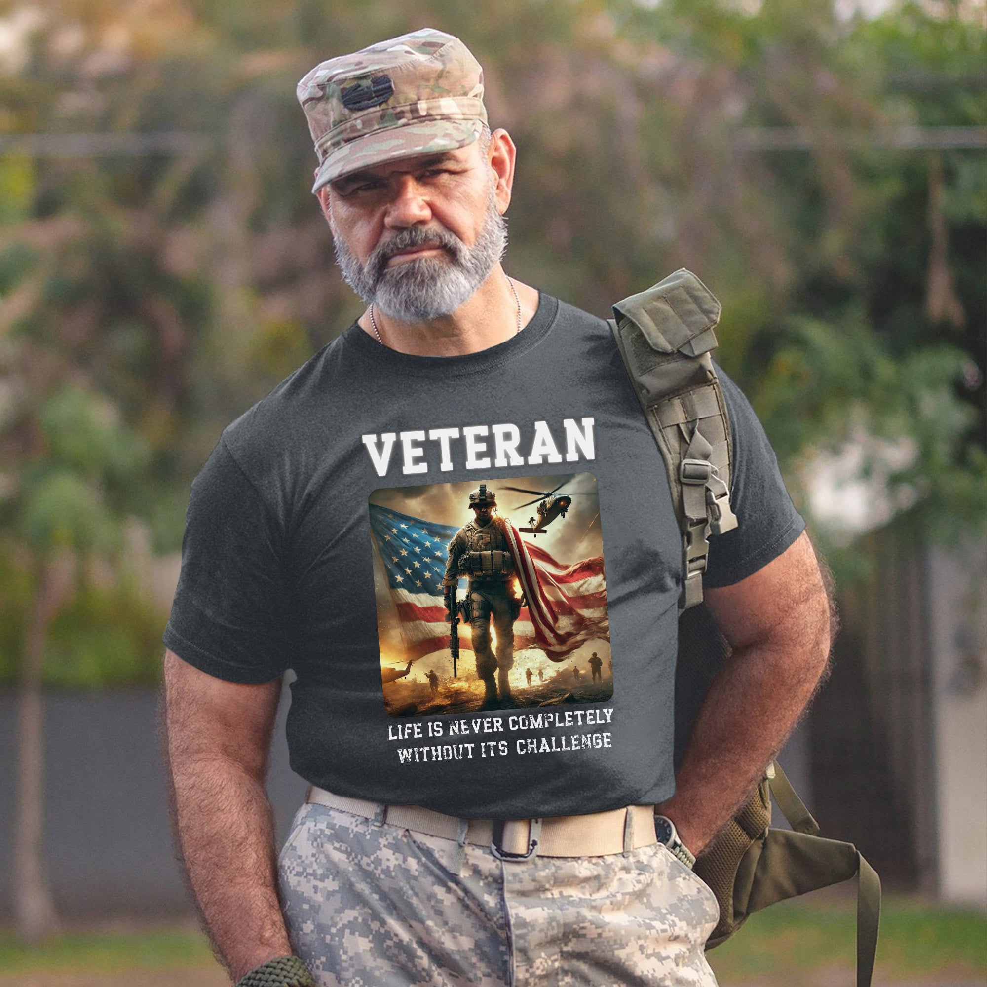 Veteran Life Is Never Completely Without Its Challenge US Military Patriotic T-Shirt