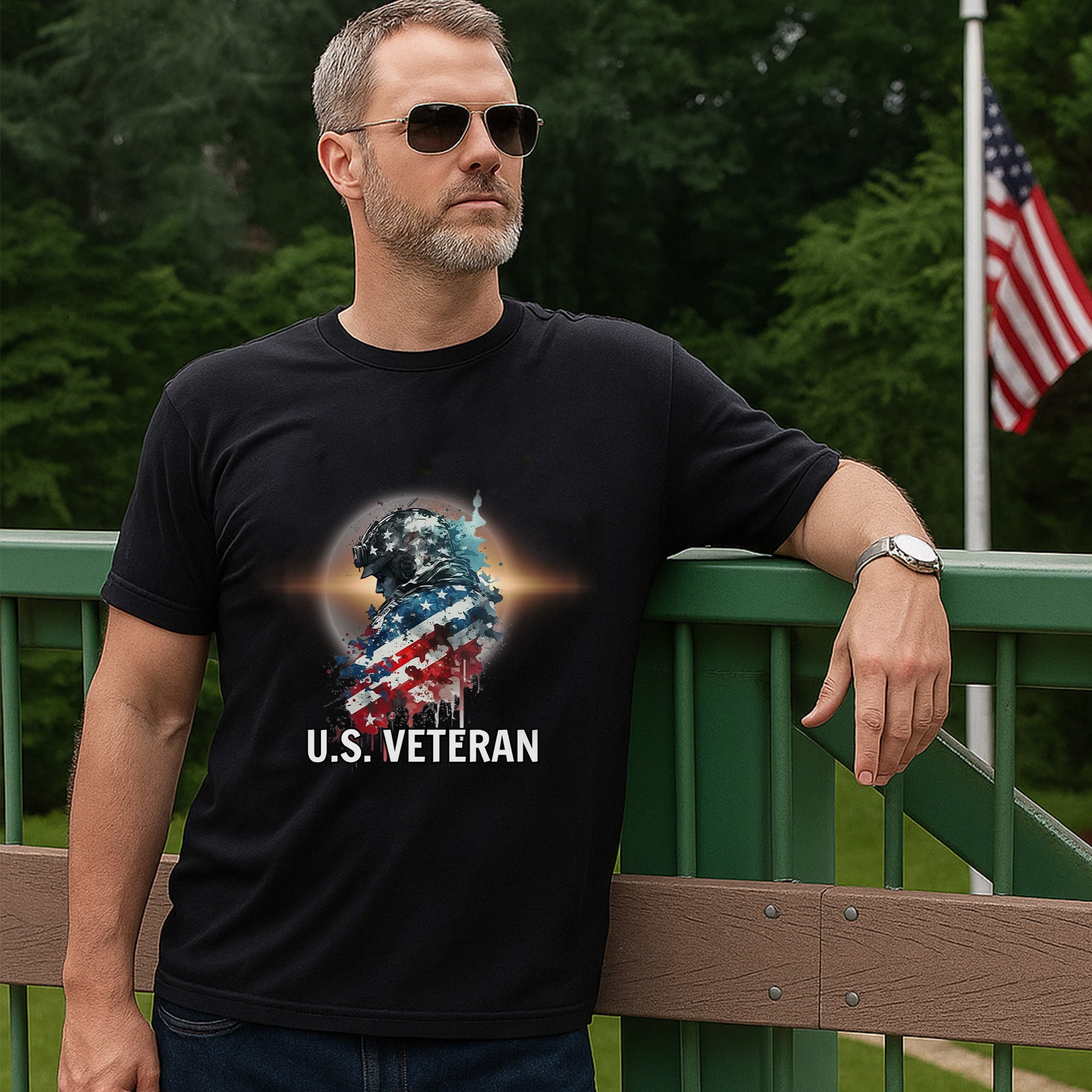 US Veteran Patriotic Military Tribute Honoring Service and Sacrifice T-Shirt