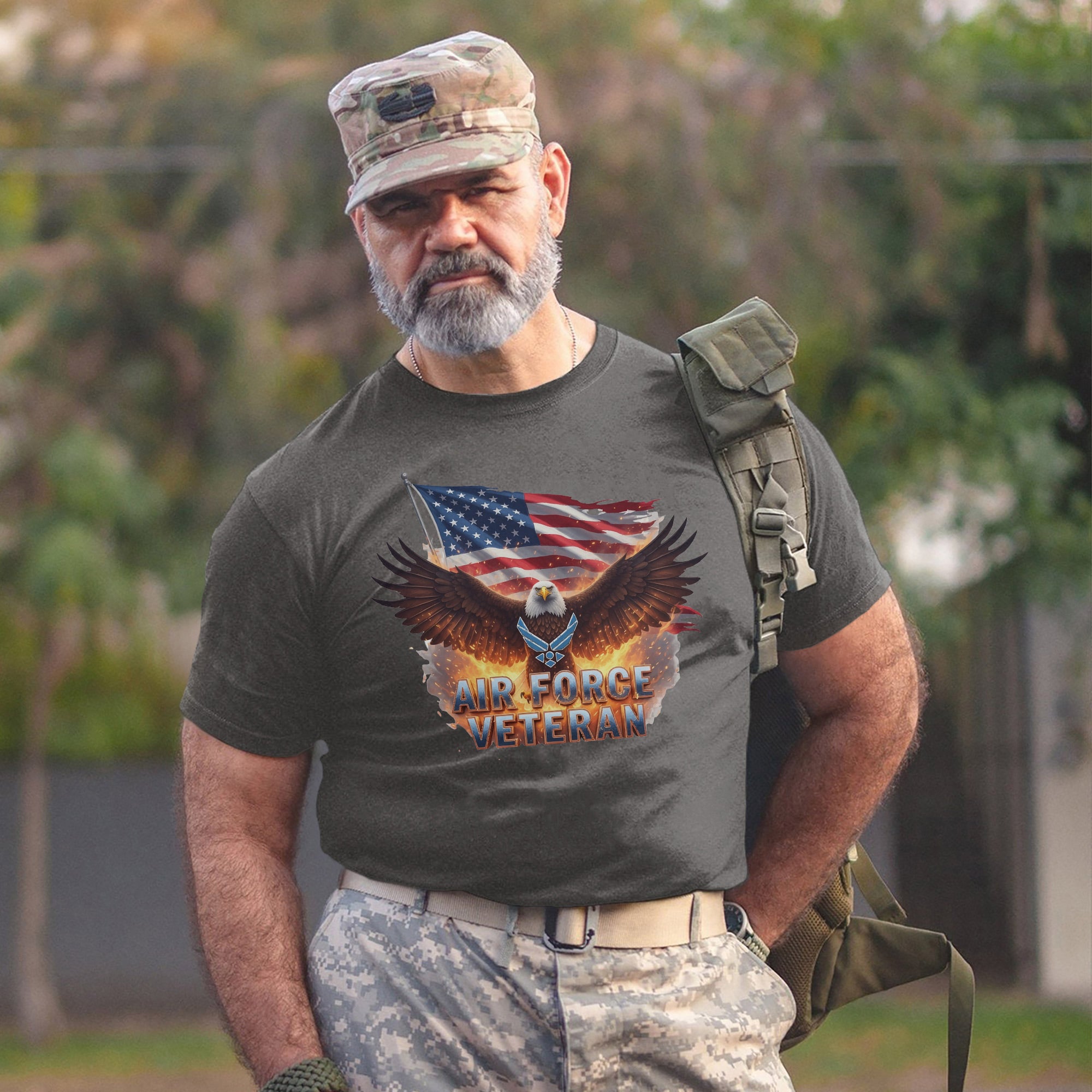 Air Force Veteran US Military Patriotic Service Pride Honoring Duty and Sacrifice T-Shirt