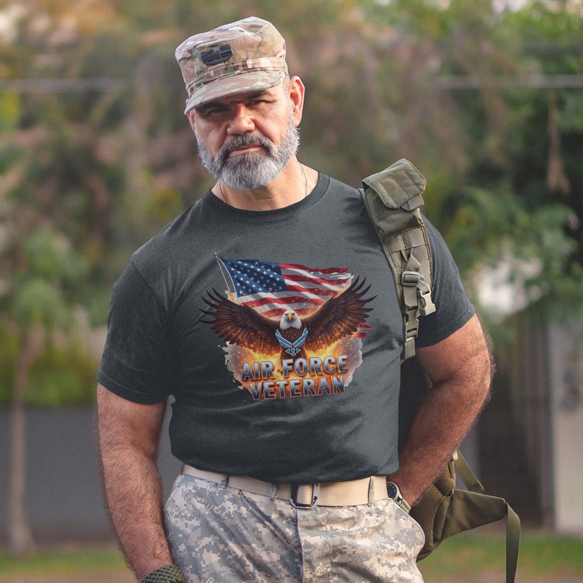 Air Force Veteran US Military Patriotic Service Pride Honoring Duty and Sacrifice T-Shirt