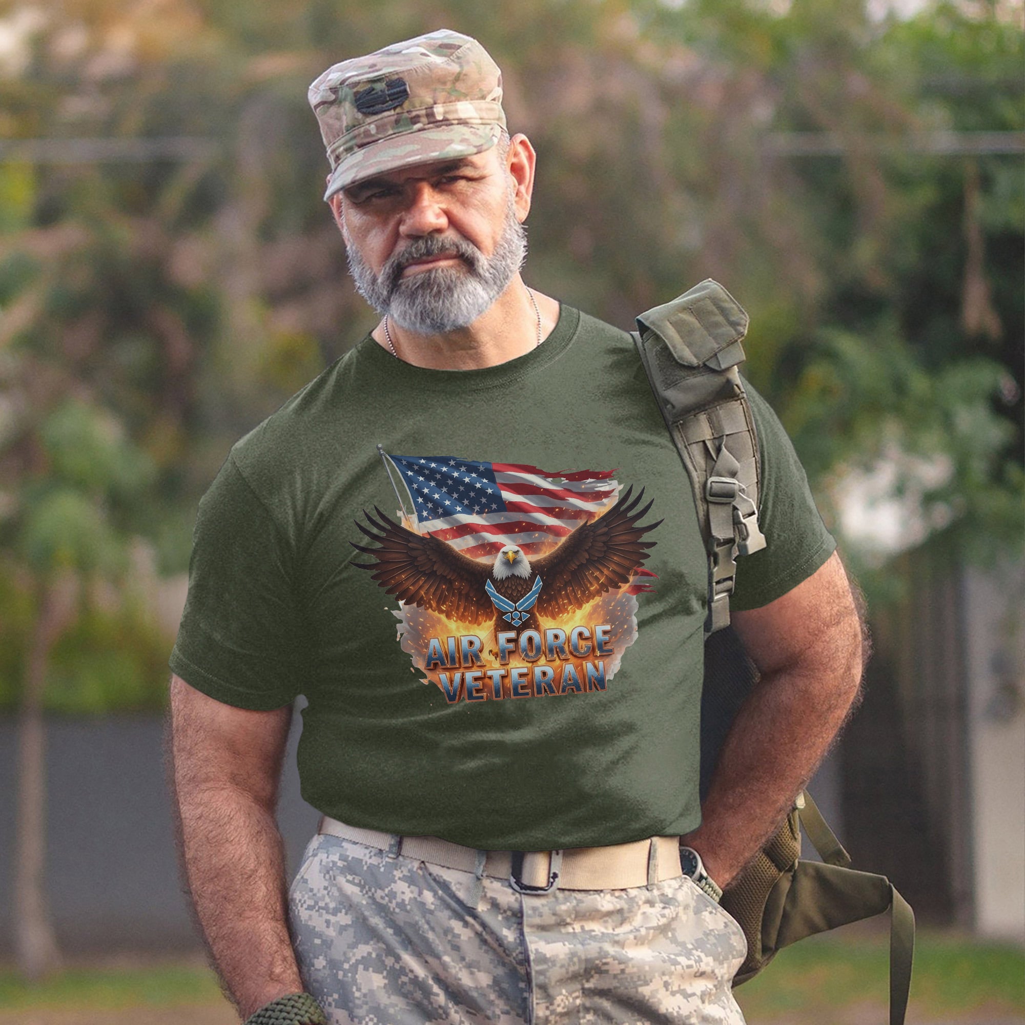 Air Force Veteran US Military Patriotic Service Pride Honoring Duty and Sacrifice T-Shirt
